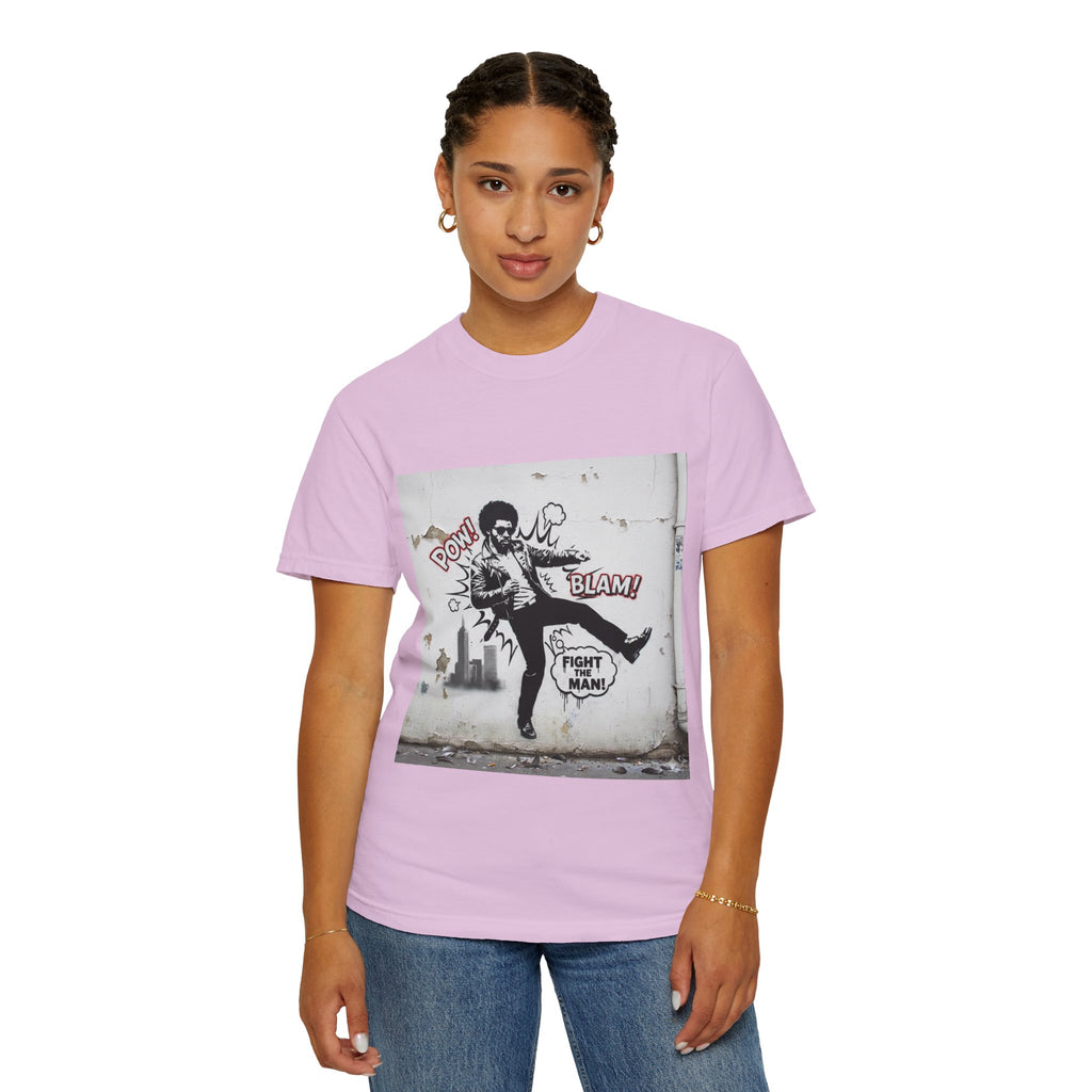 Fight the Man Graphic T-Shirt — Retro Comic Street Art Tee