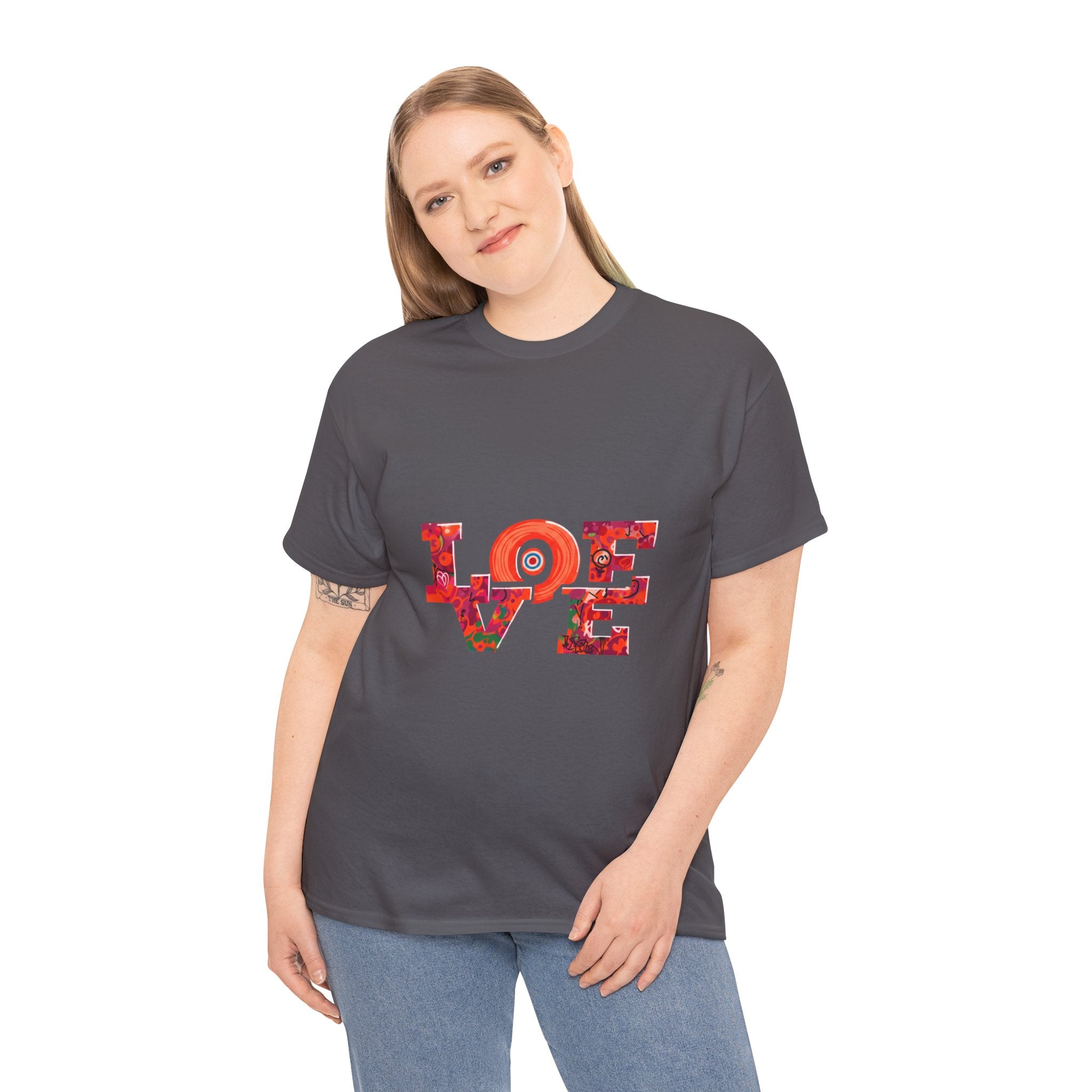Love Floral Tee — Retro Pop Art 'LOVE' Graphic T‑Shirt