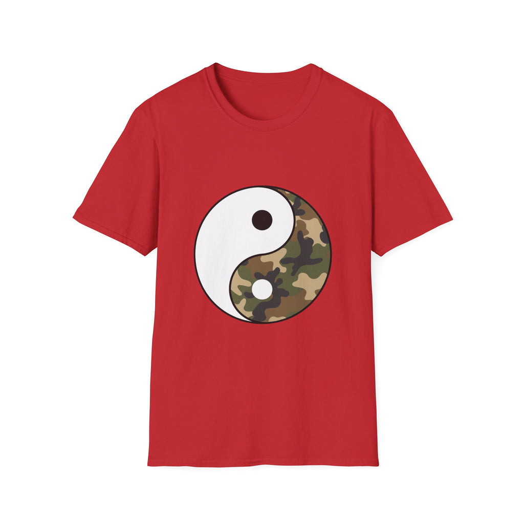 Camouflage Yin Yang T-Shirt — Camo Balance Graphic Tee