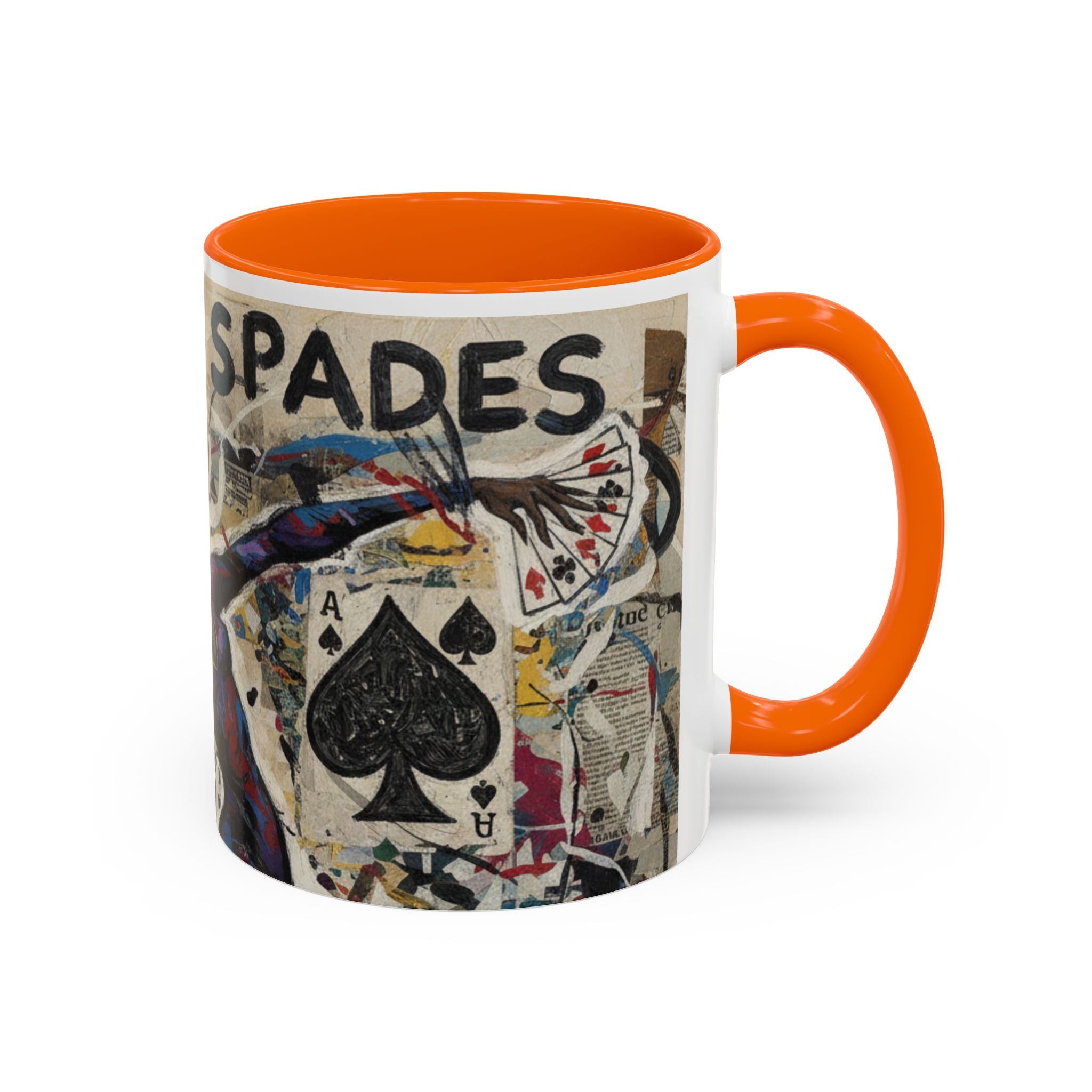 Queen of Spades Art Coffee Mug — Afrocentric Playing Card Design (11/15 oz)