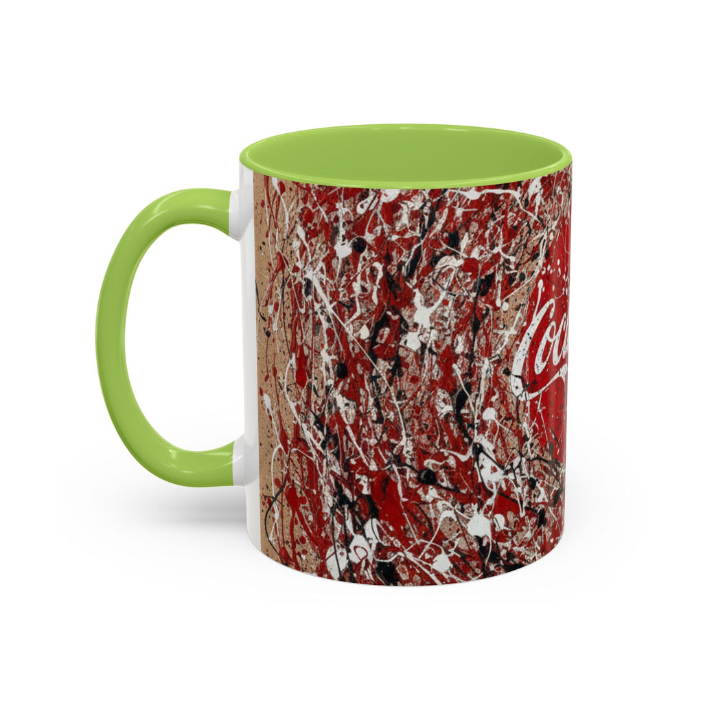Coffee Mug - Red Abstract Logo Splash Accent Mug (11/15oz)