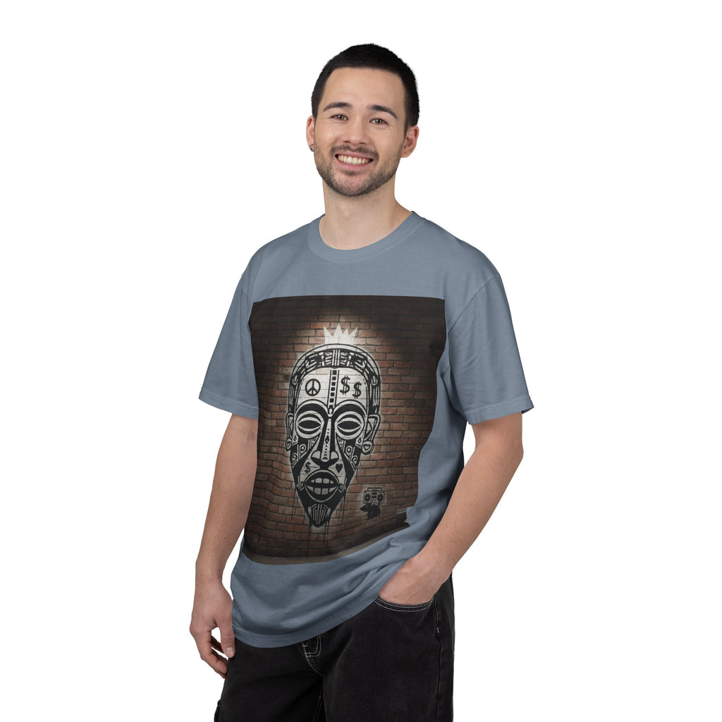 T-Shirt — Urban Tribal Mask Graffiti Print