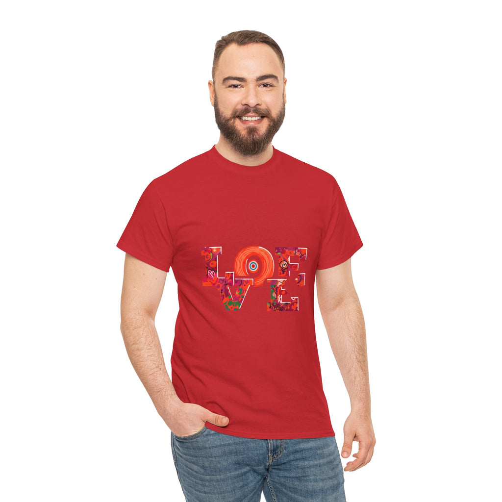 Love Floral Tee — Retro Pop Art 'LOVE' Graphic T‑Shirt