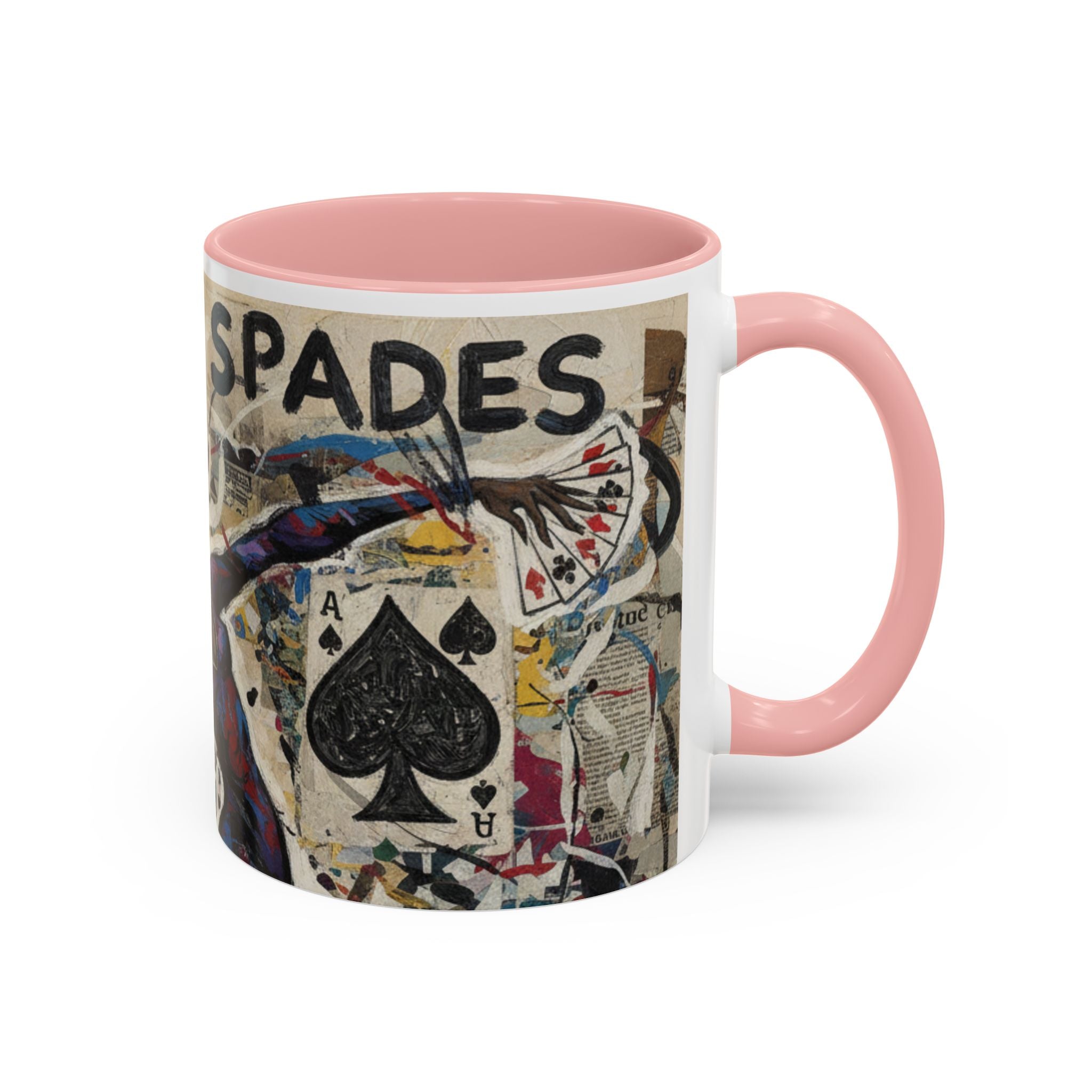 Queen of Spades Art Coffee Mug — Afrocentric Playing Card Design (11/15 oz)