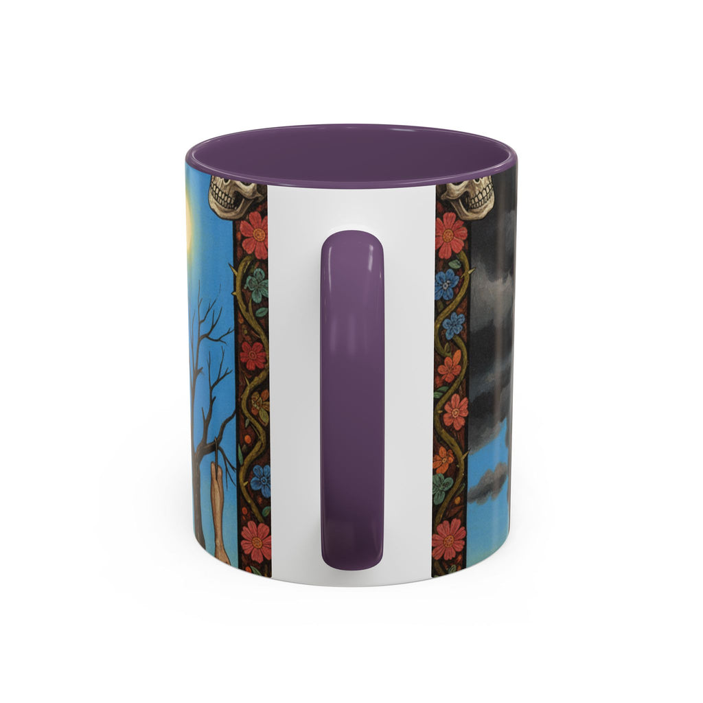 Surreal Folk Art Accent Mug — Cow Deity Holding Heart (11/15oz)