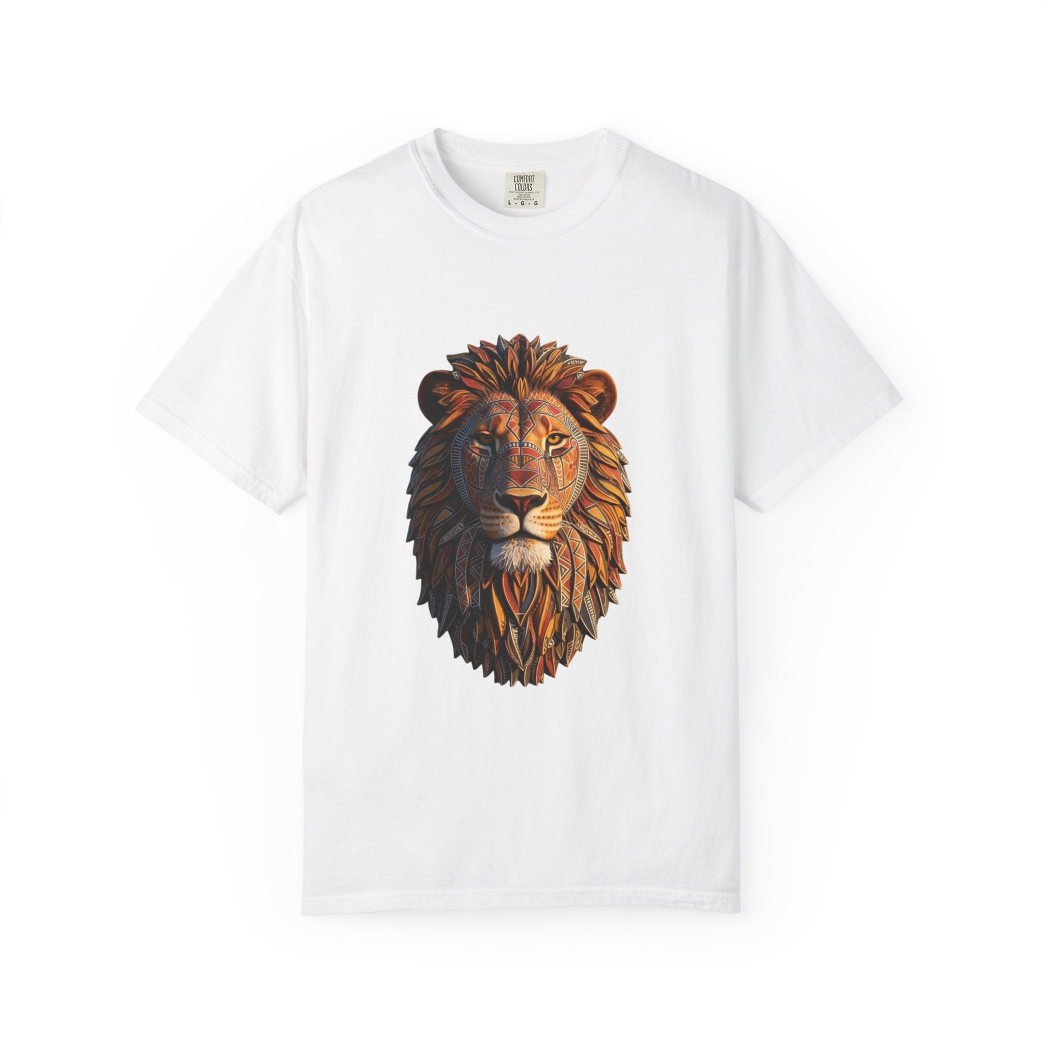 Lion Head Graphic T-Shirt — Majestic Wildlife Tee for Animal Lovers