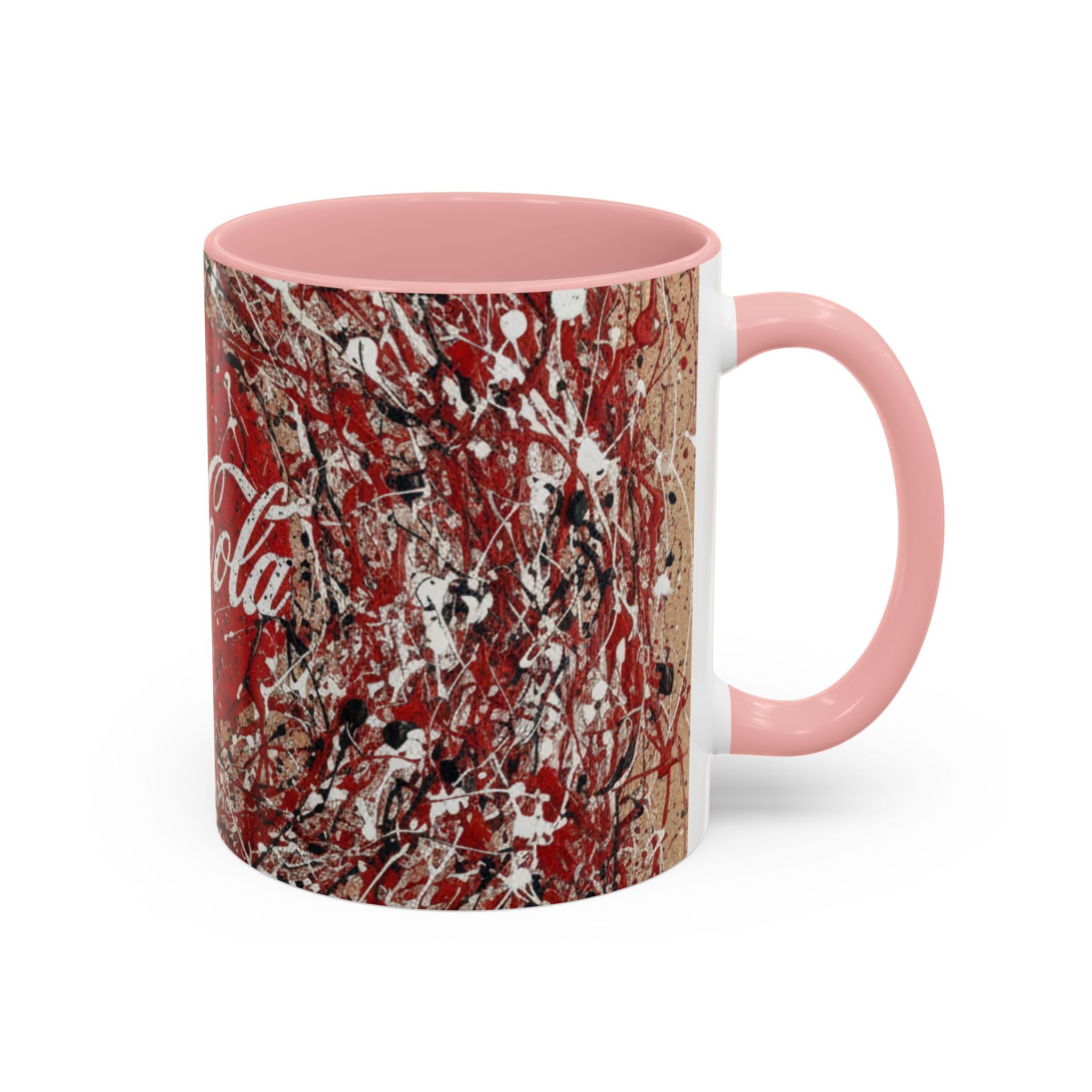 Coffee Mug - Red Abstract Logo Splash Accent Mug (11/15oz)