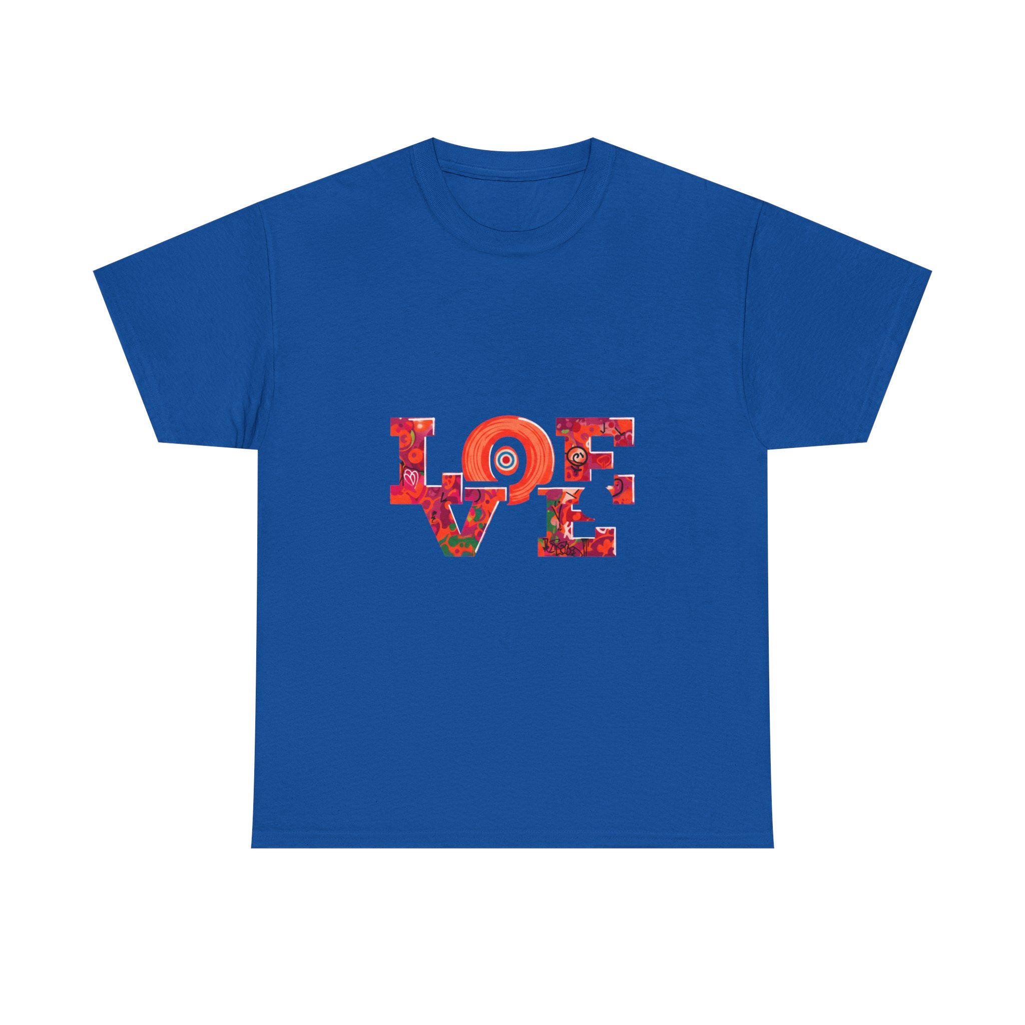 Love Floral Tee — Retro Pop Art 'LOVE' Graphic T‑Shirt