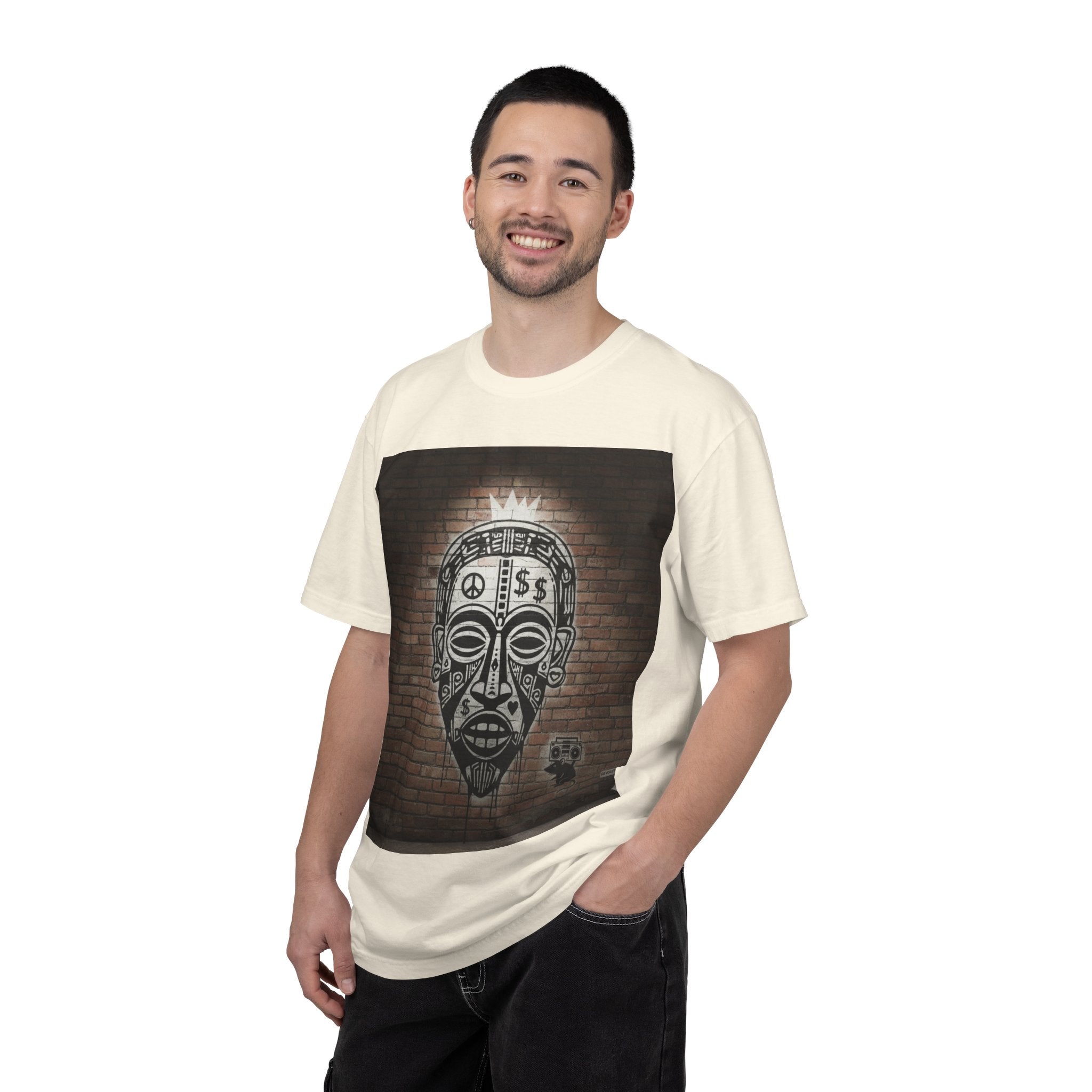 T-Shirt — Urban Tribal Mask Graffiti Print