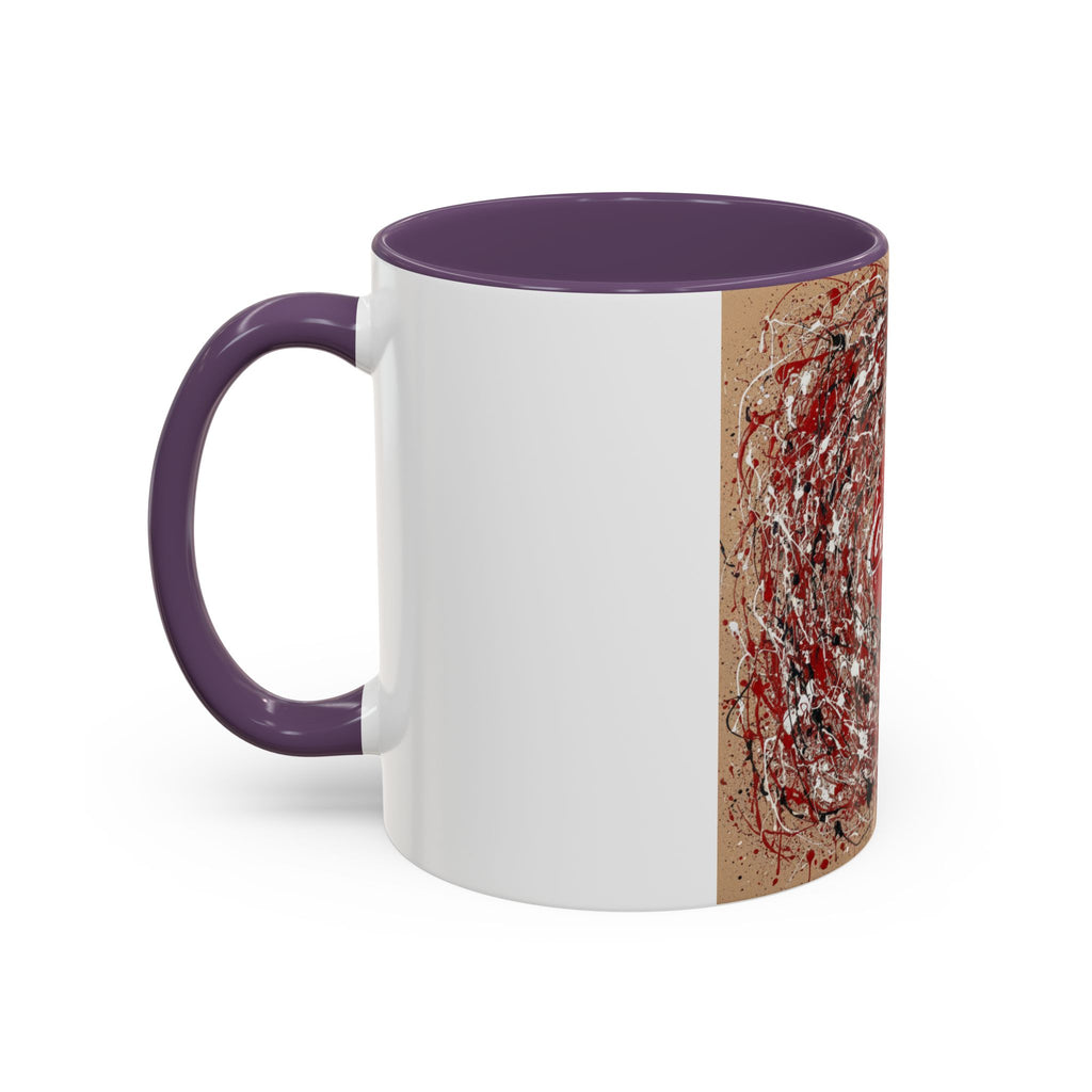 Coffee Mug - Red Abstract Logo Splash Accent Mug (11/15oz)