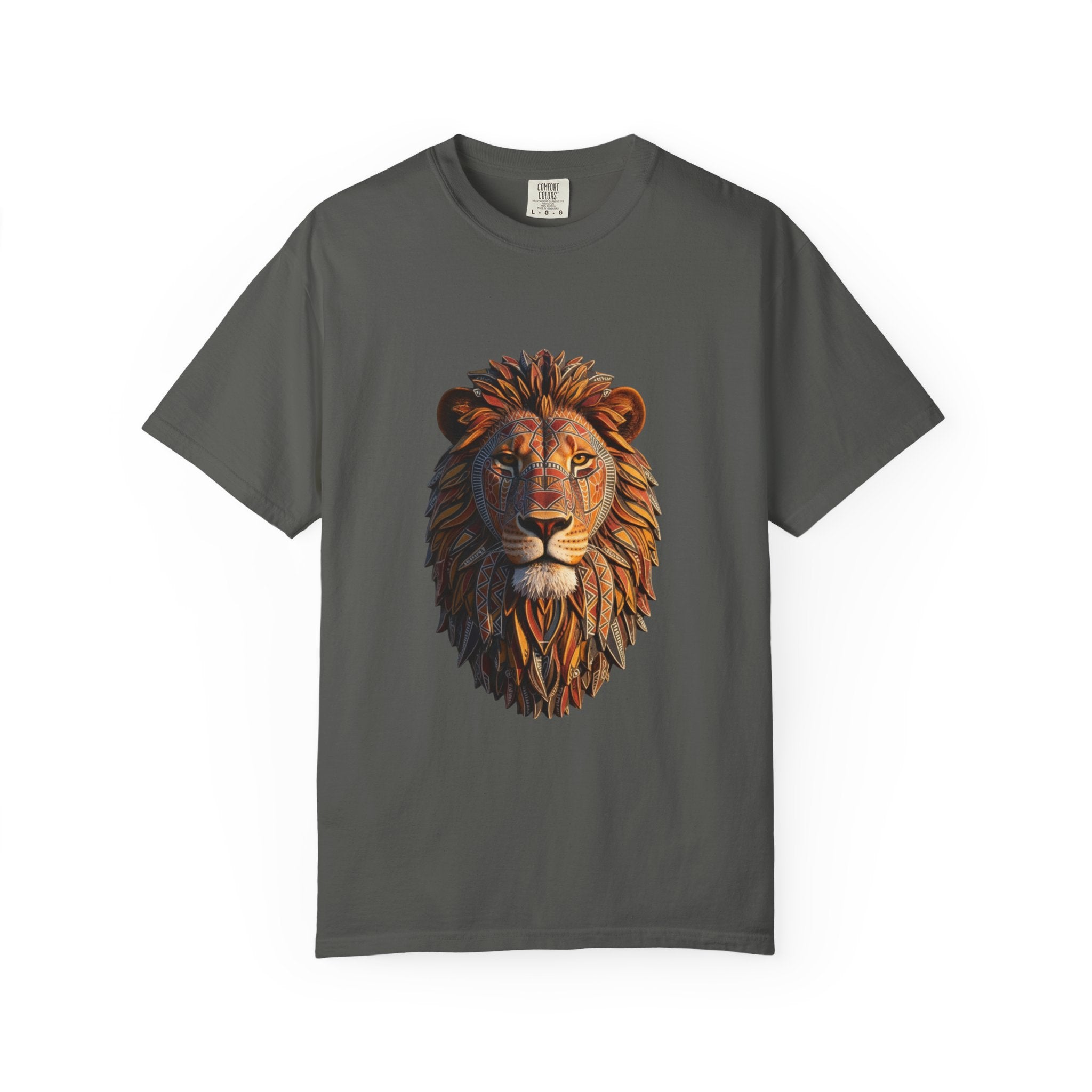 Lion Head Graphic T-Shirt — Majestic Wildlife Tee for Animal Lovers