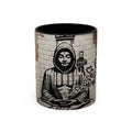 Buddha Street Art Accent Coffee Mug — Graffiti Meditation Design