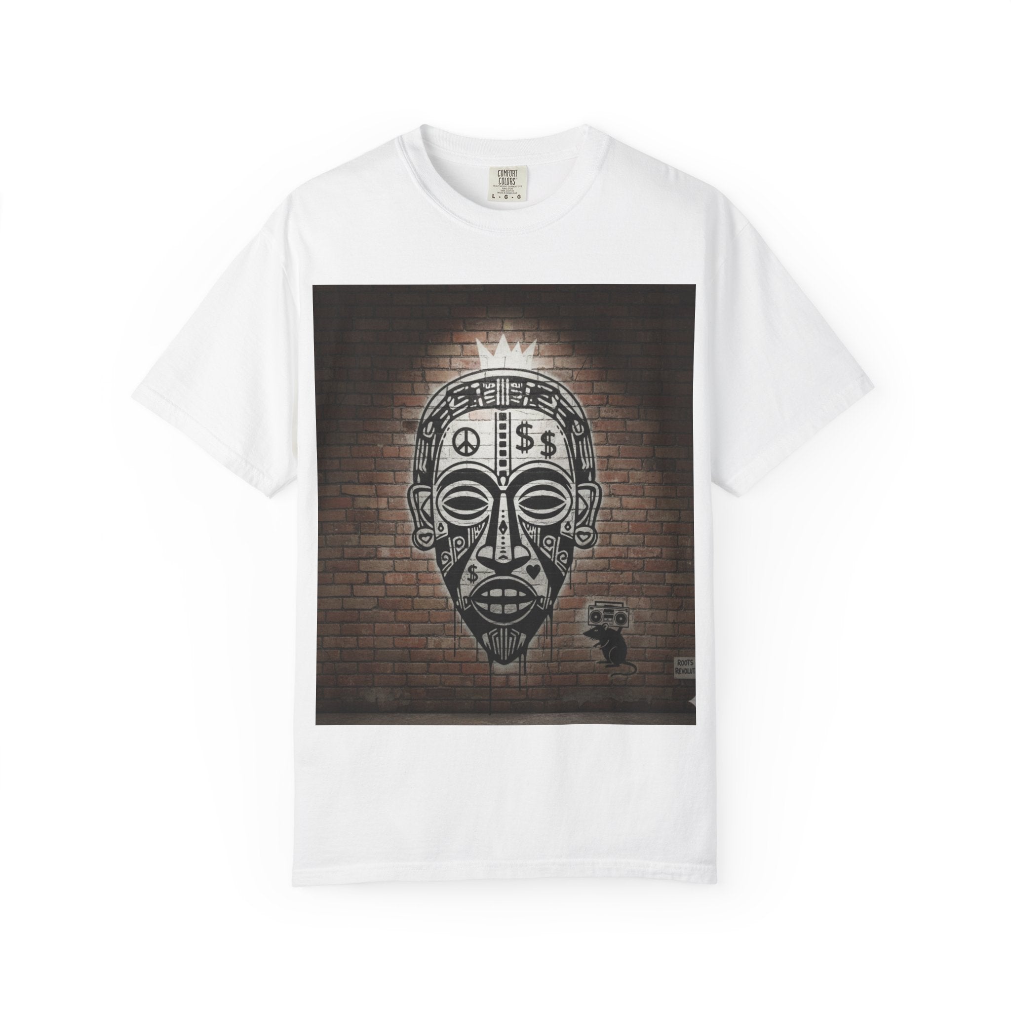 T-Shirt — Urban Tribal Mask Graffiti Print