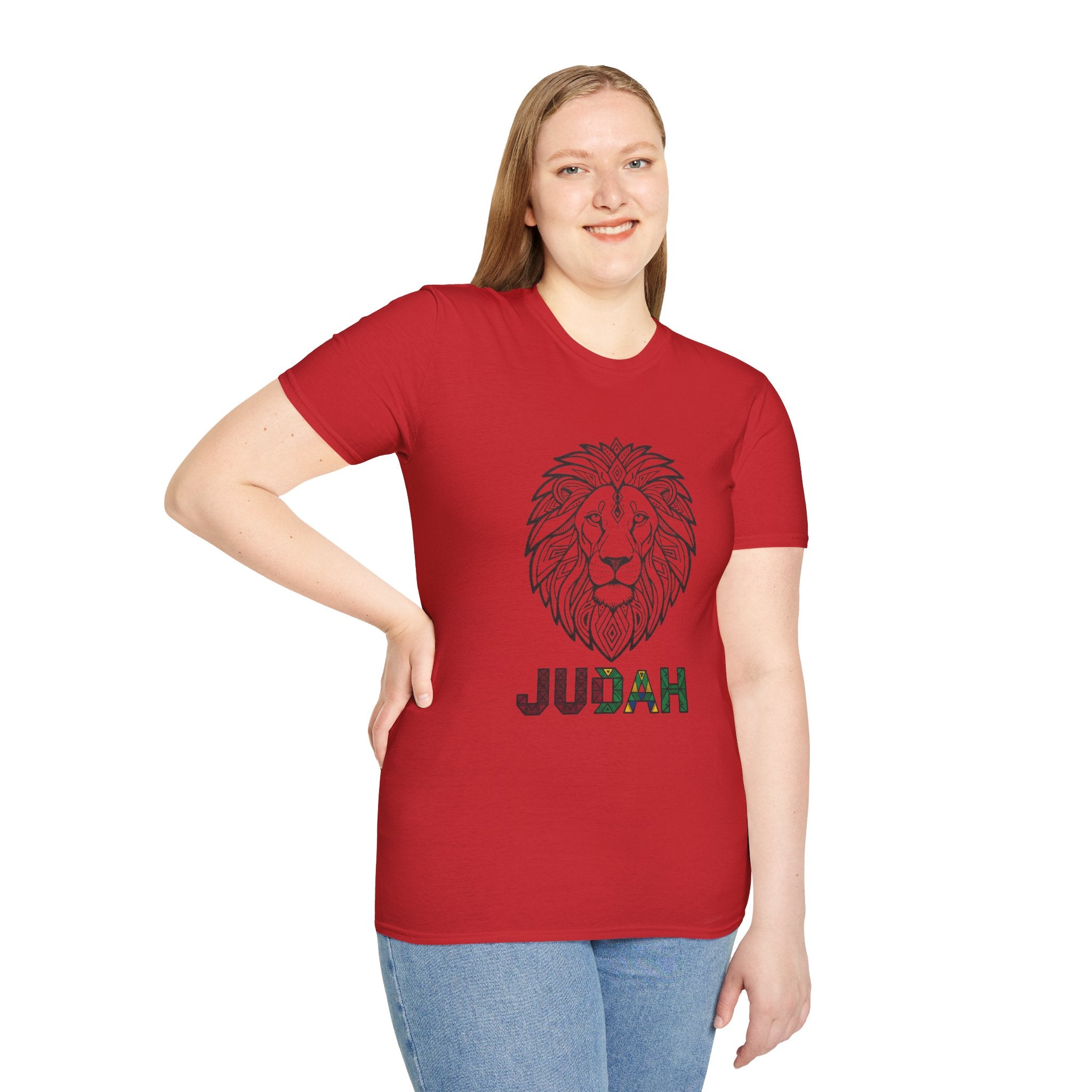Lion Judah T-Shirt — Rasta Colors Lion of Judah Graphic Tee