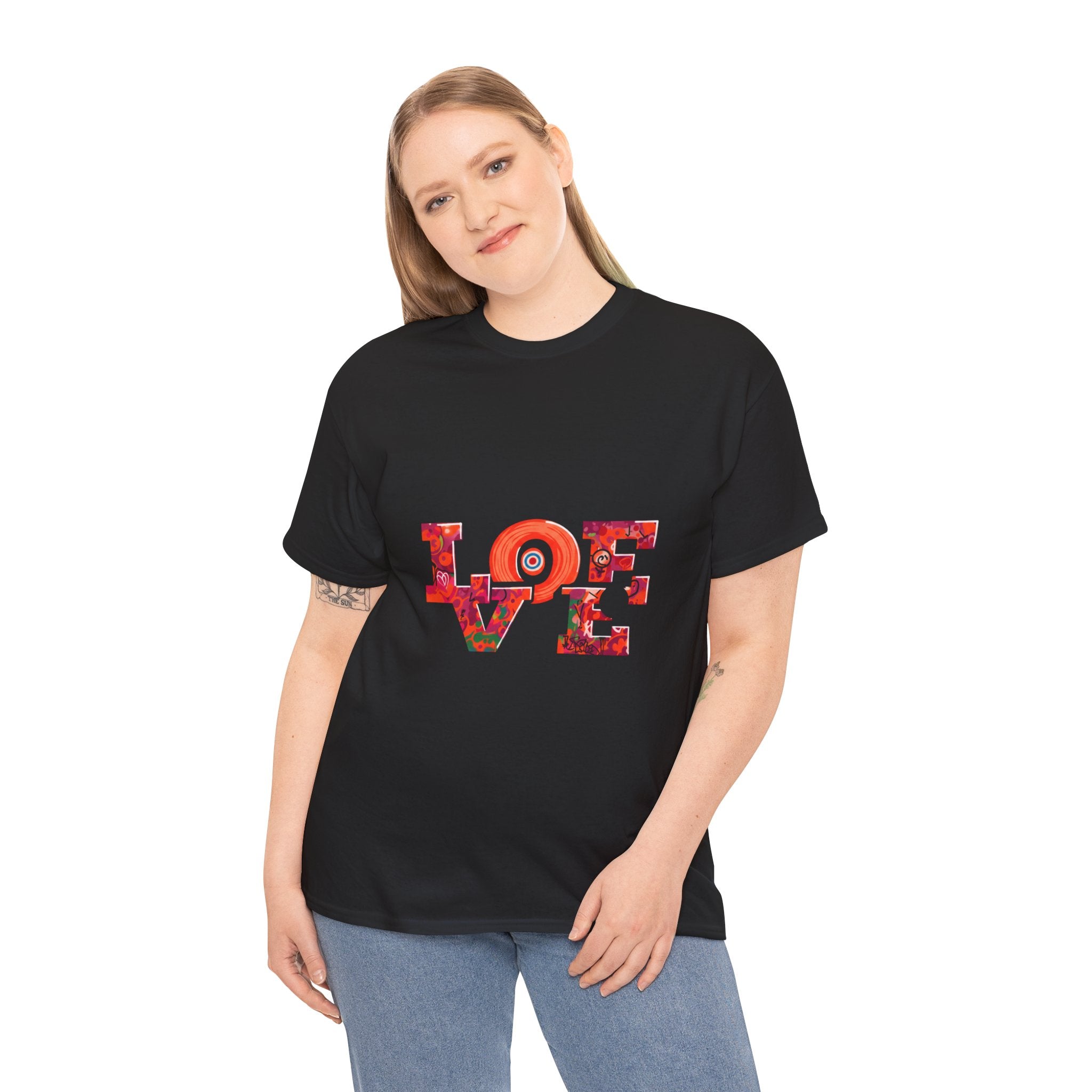 Love Floral Tee — Retro Pop Art 'LOVE' Graphic T‑Shirt