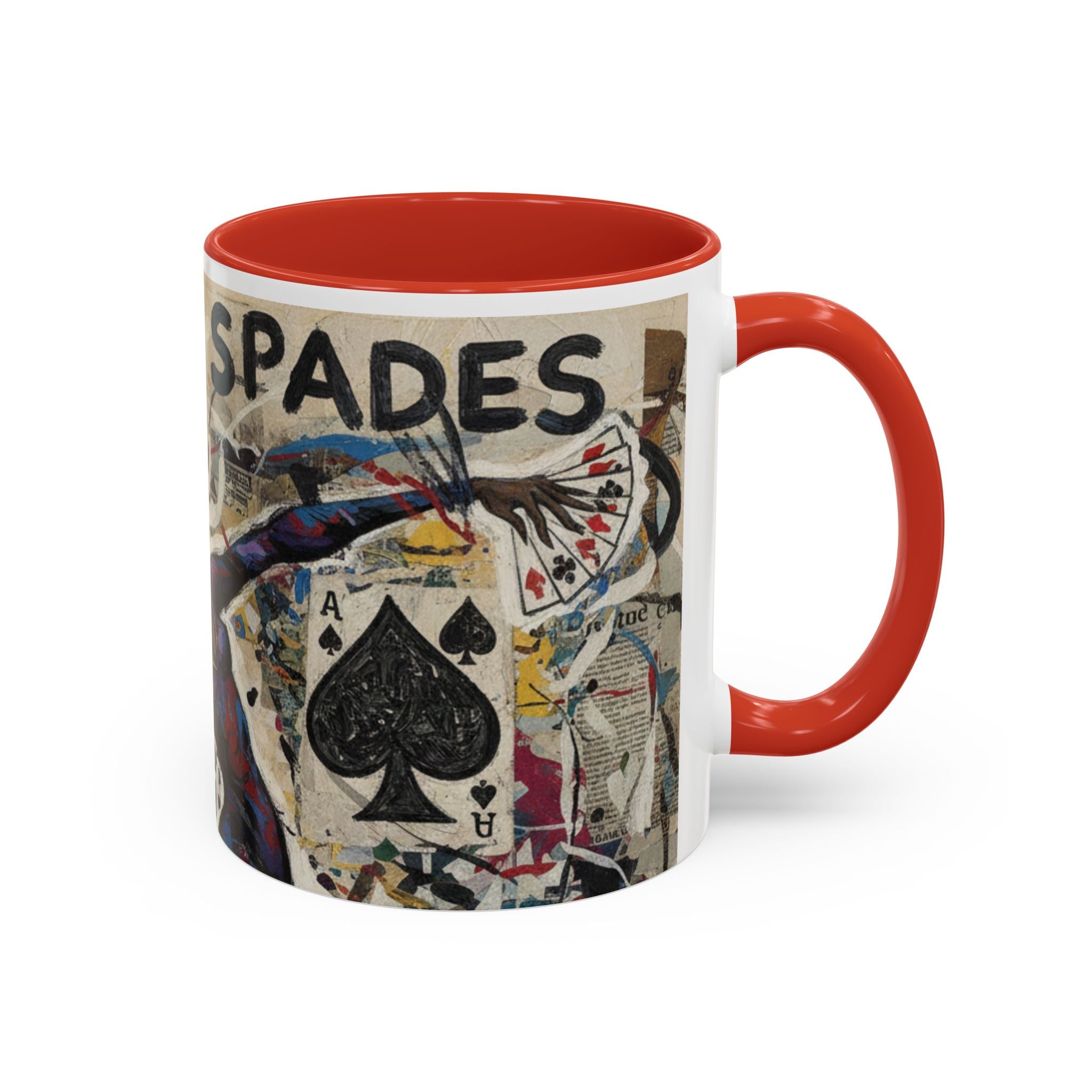 Queen of Spades Art Coffee Mug — Afrocentric Playing Card Design (11/15 oz)