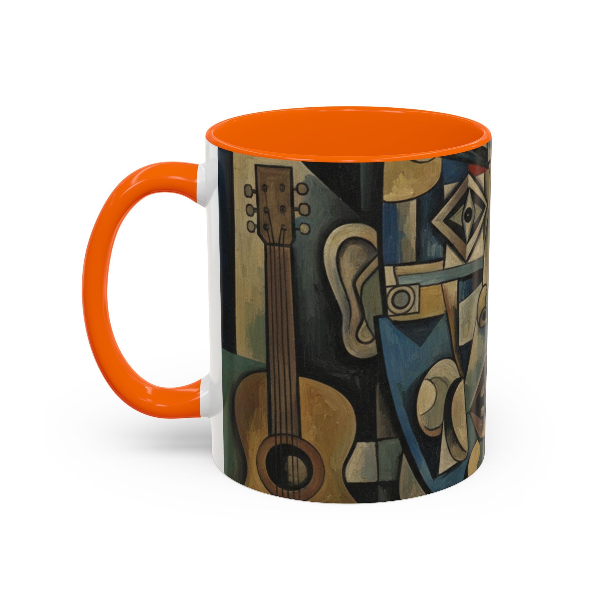 Cubist Art Coffee Mug — Abstract Face Accent Ceramic Mug (11/15oz)