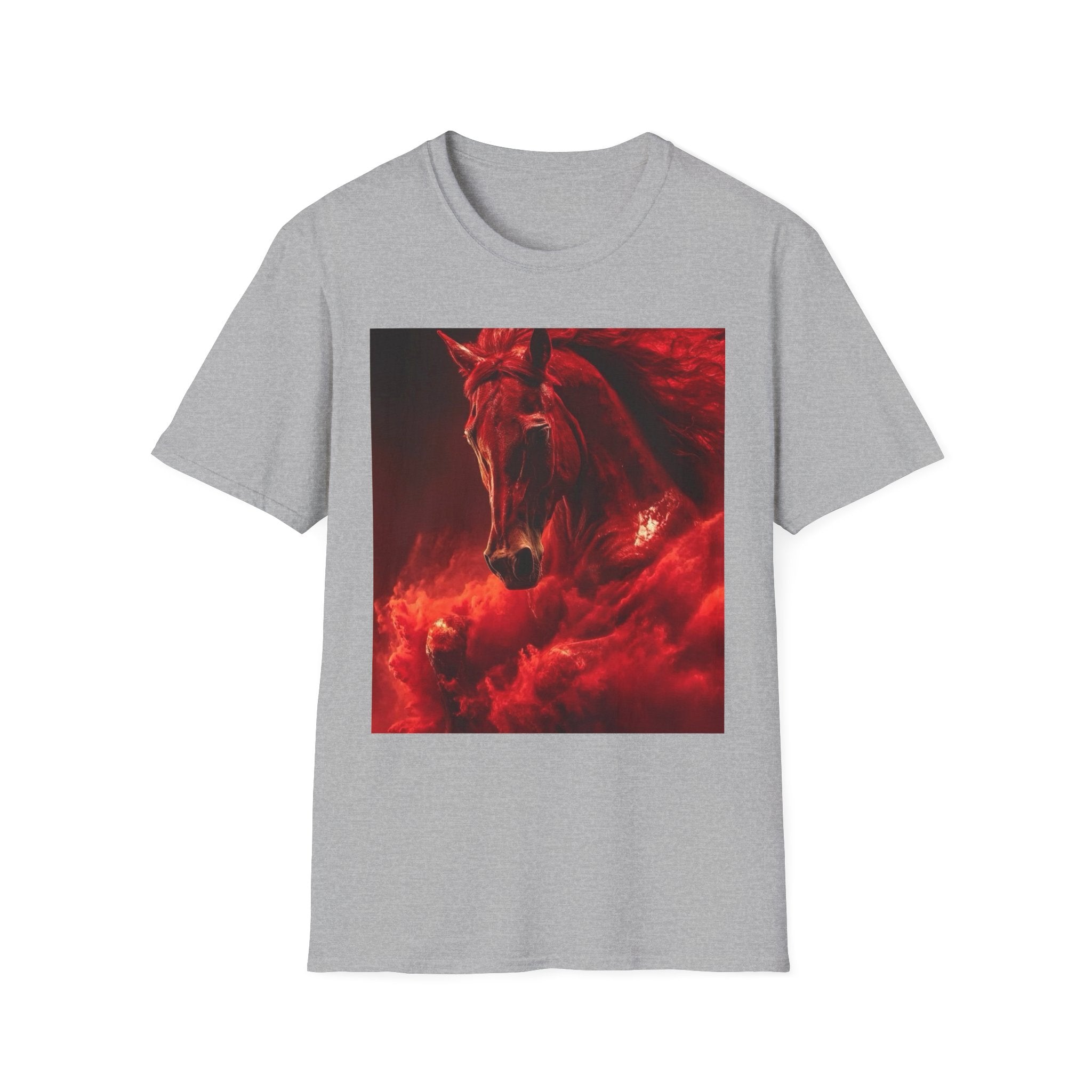 Red Horse Graphic T-Shirt — Fiery Stallion Art Tee