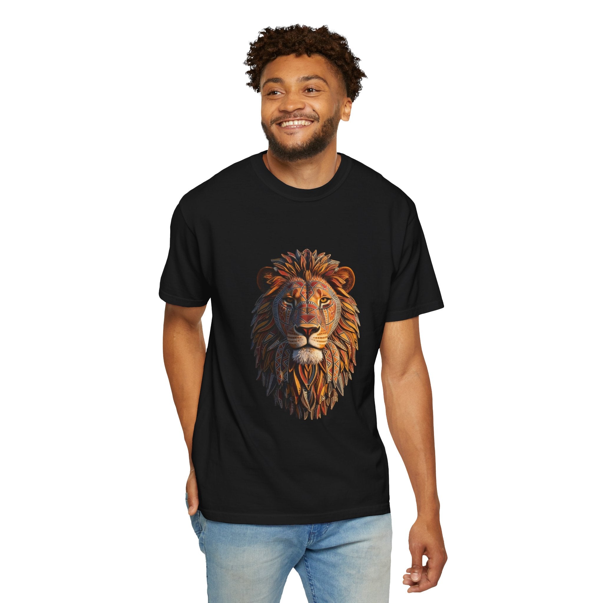 Lion Head Graphic T-Shirt — Majestic Wildlife Tee for Animal Lovers