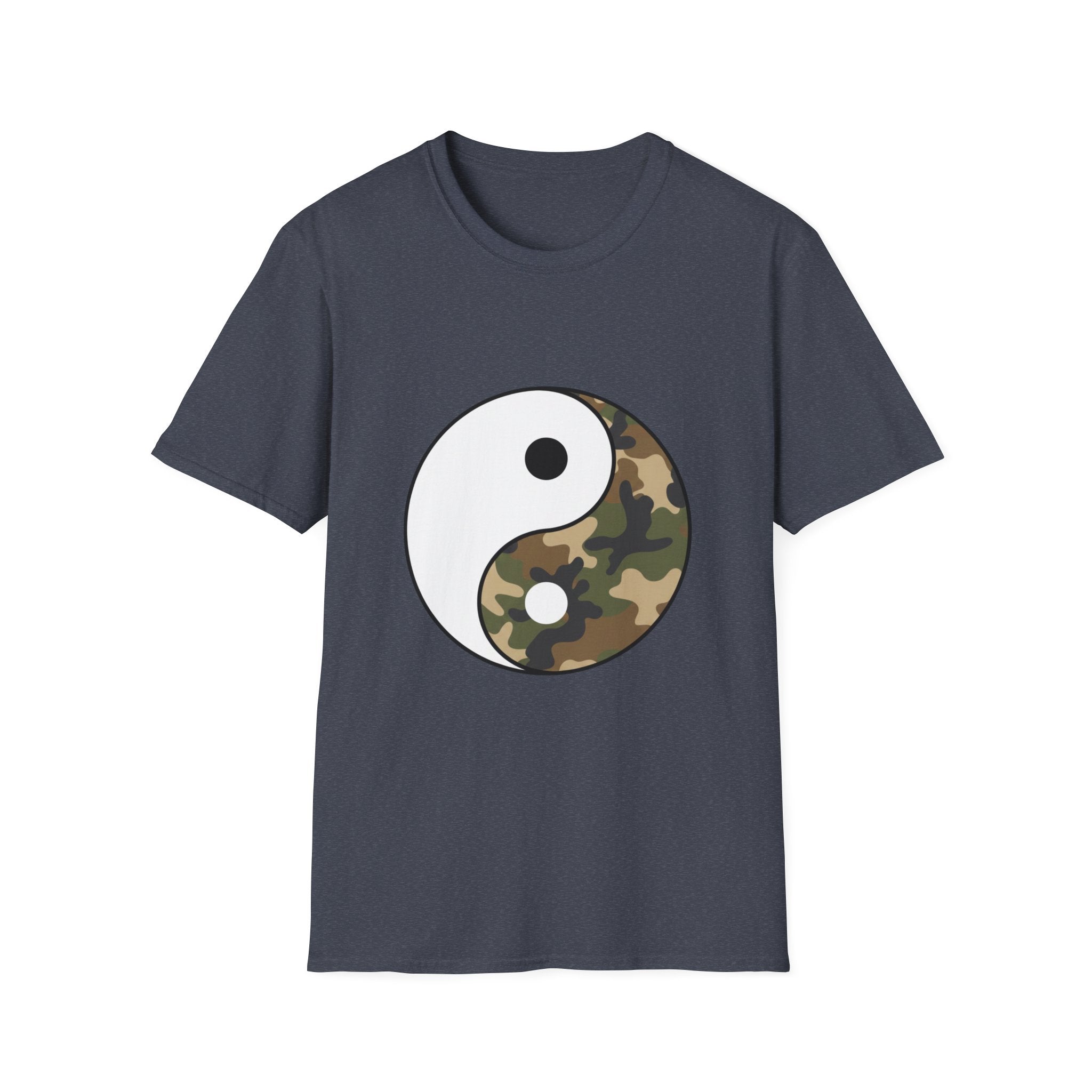 Camouflage Yin Yang T-Shirt — Camo Balance Graphic Tee