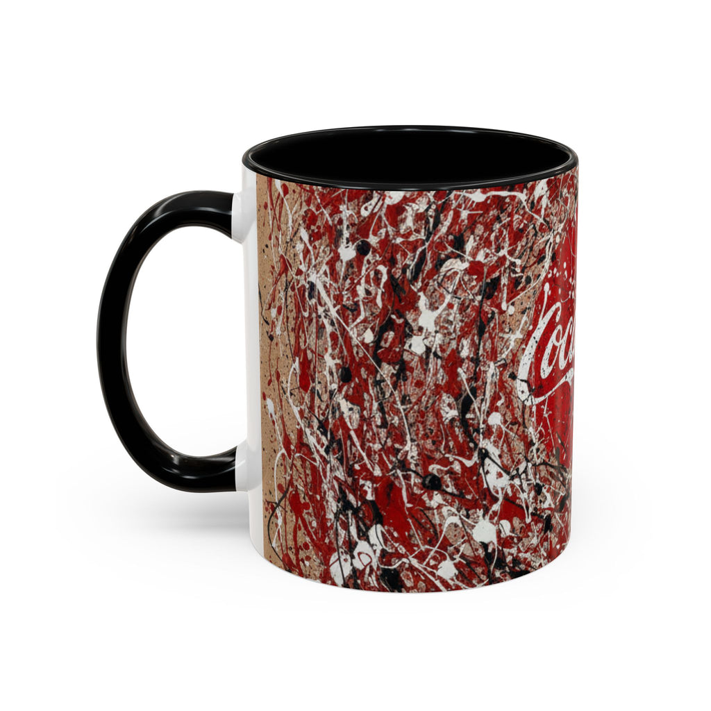 Coffee Mug - Red Abstract Logo Splash Accent Mug (11/15oz)