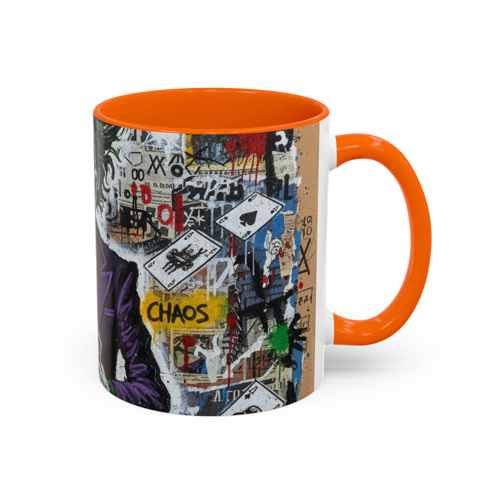 Joker Graffiti Accent Coffee Mug – Street Art Batman Villain Design (11/15 oz)