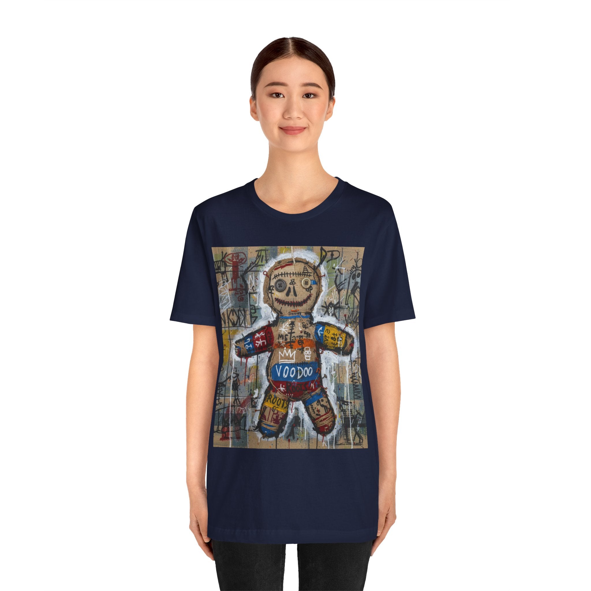 Voodoo Doll Graphic Tee — Tribal Street Art T‑Shirt