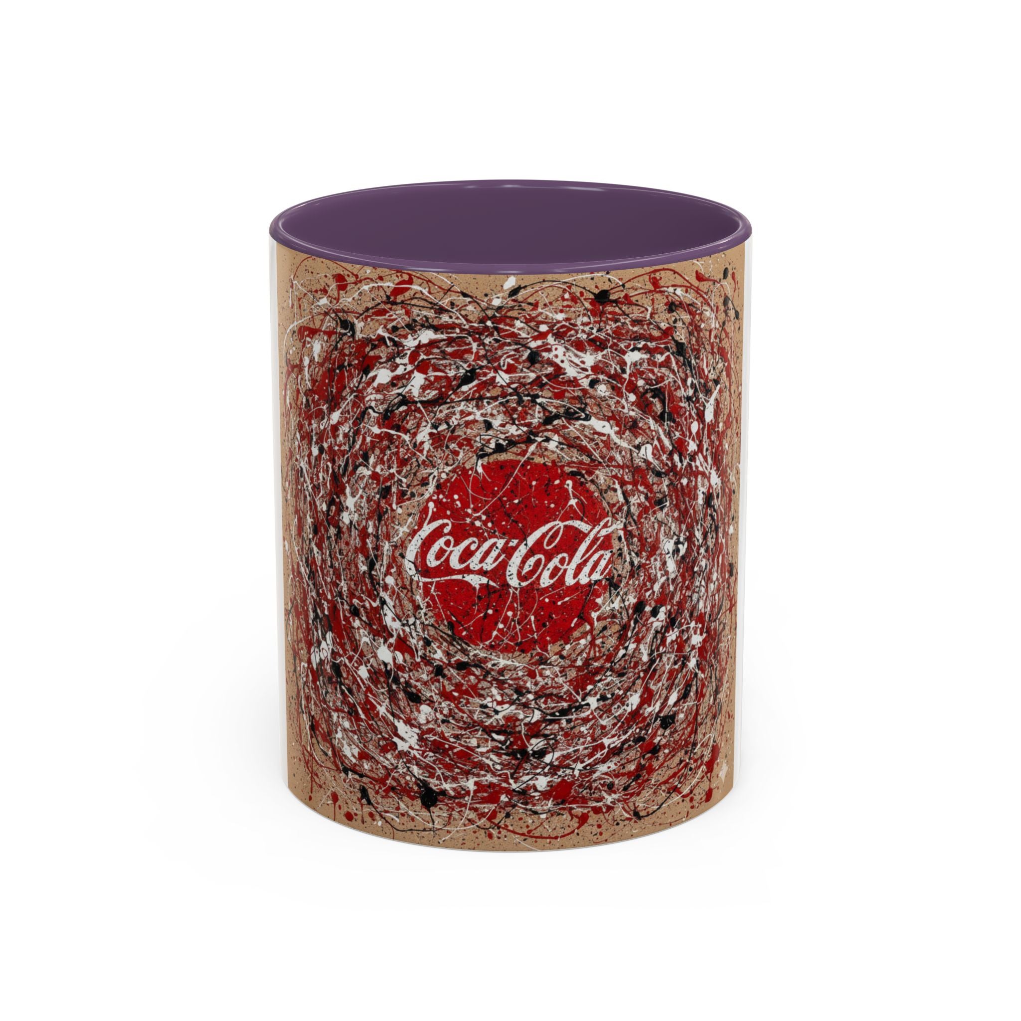 Coffee Mug - Red Abstract Logo Splash Accent Mug (11/15oz)
