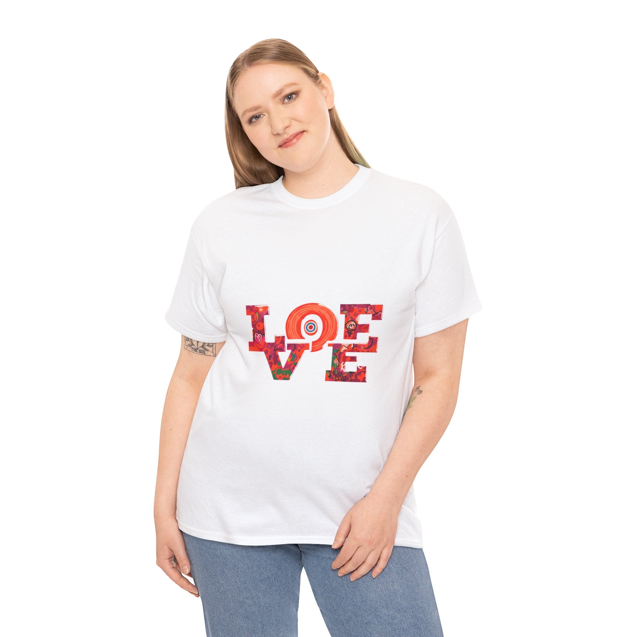 Love Floral Tee — Retro Pop Art 'LOVE' Graphic T‑Shirt