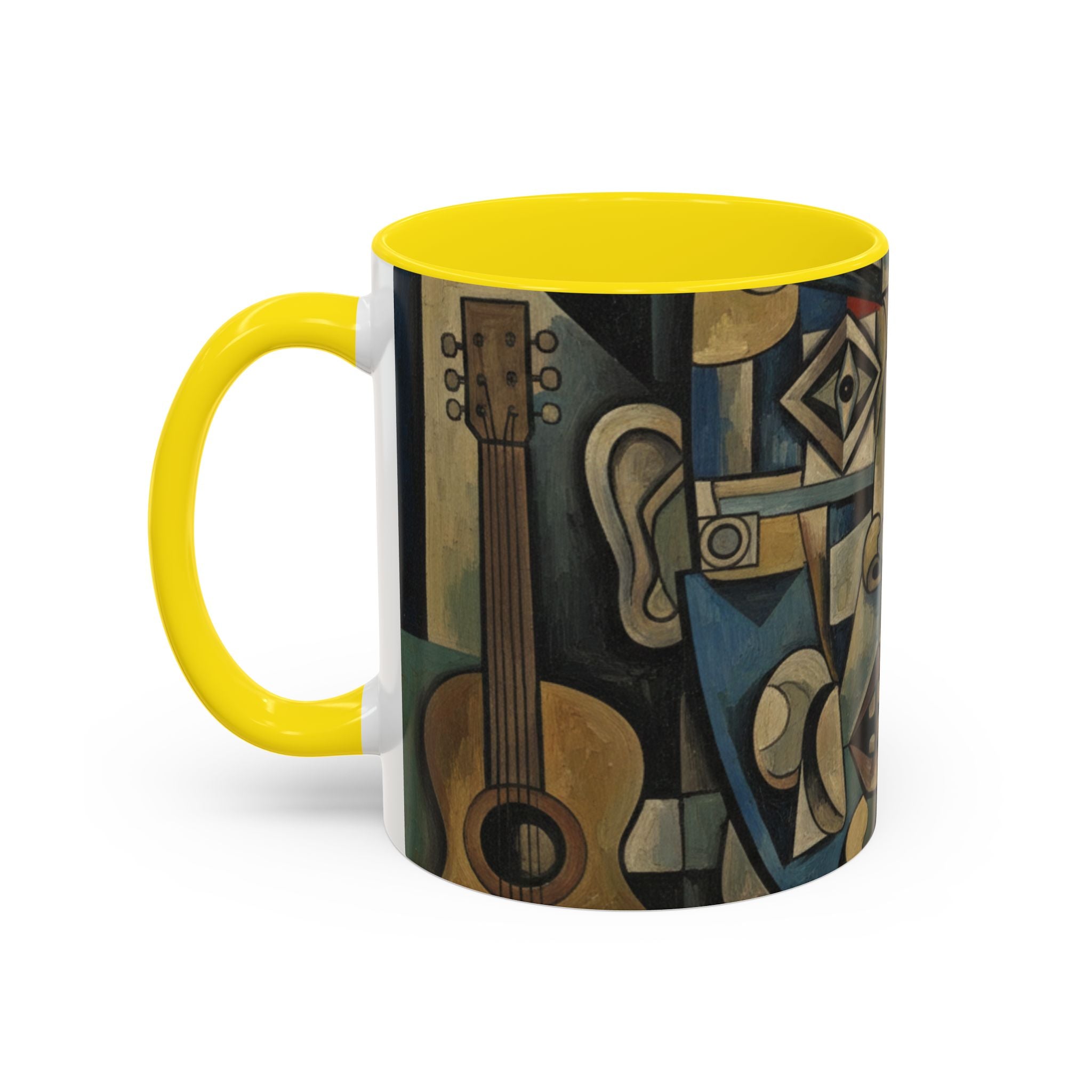 Cubist Art Coffee Mug — Abstract Face Accent Ceramic Mug (11/15oz)