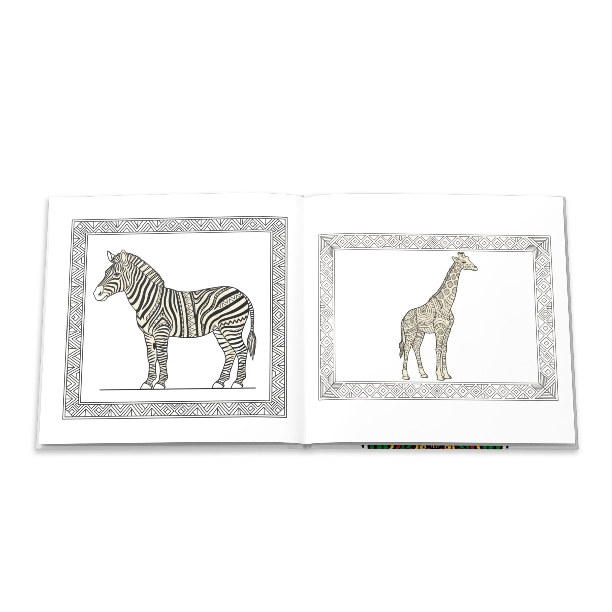 Hardcover Coloring Book — Judah Lion Rasta Design (Bold Reggae Colors)