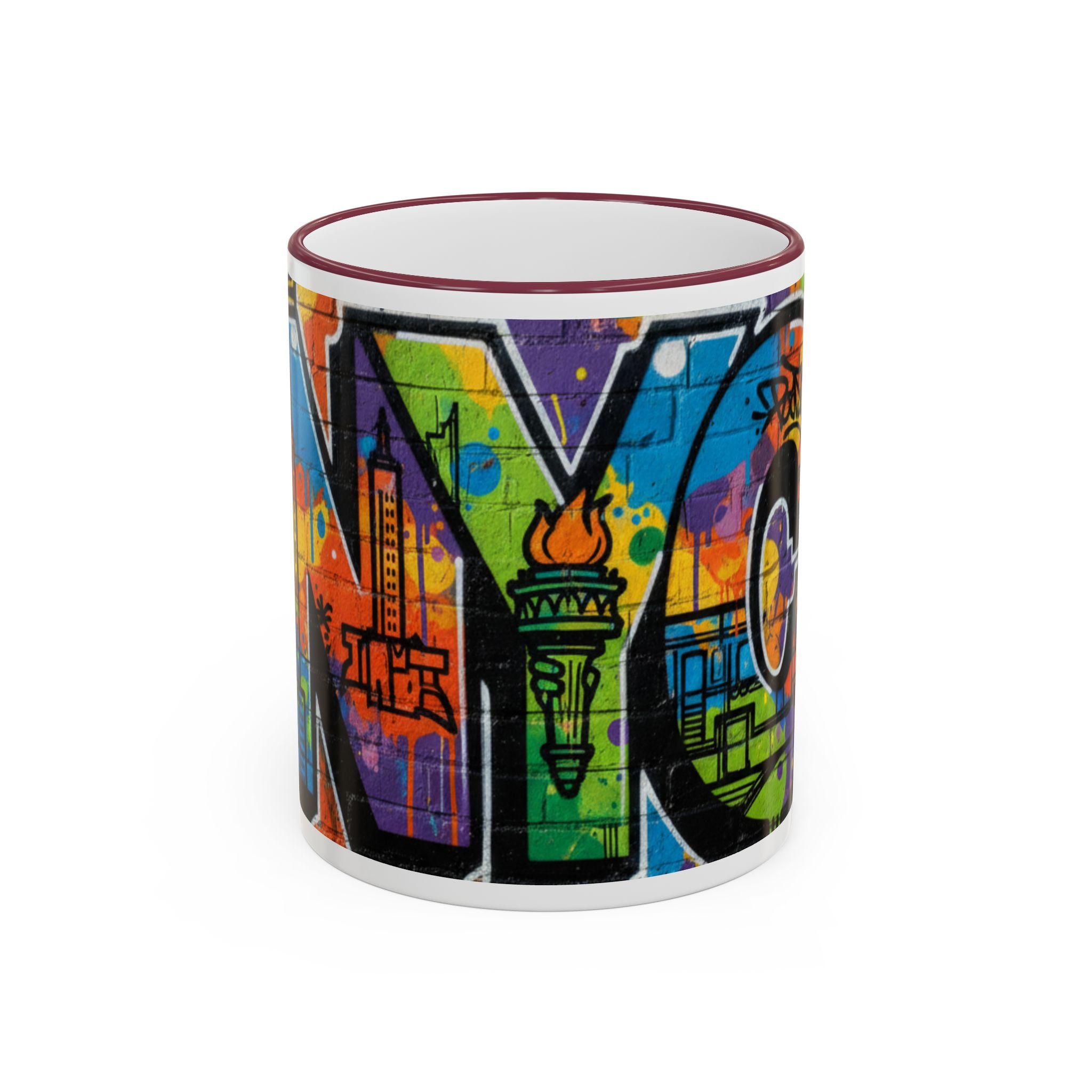 New York Graffiti Accent Rim Mug (11oz/15oz)
