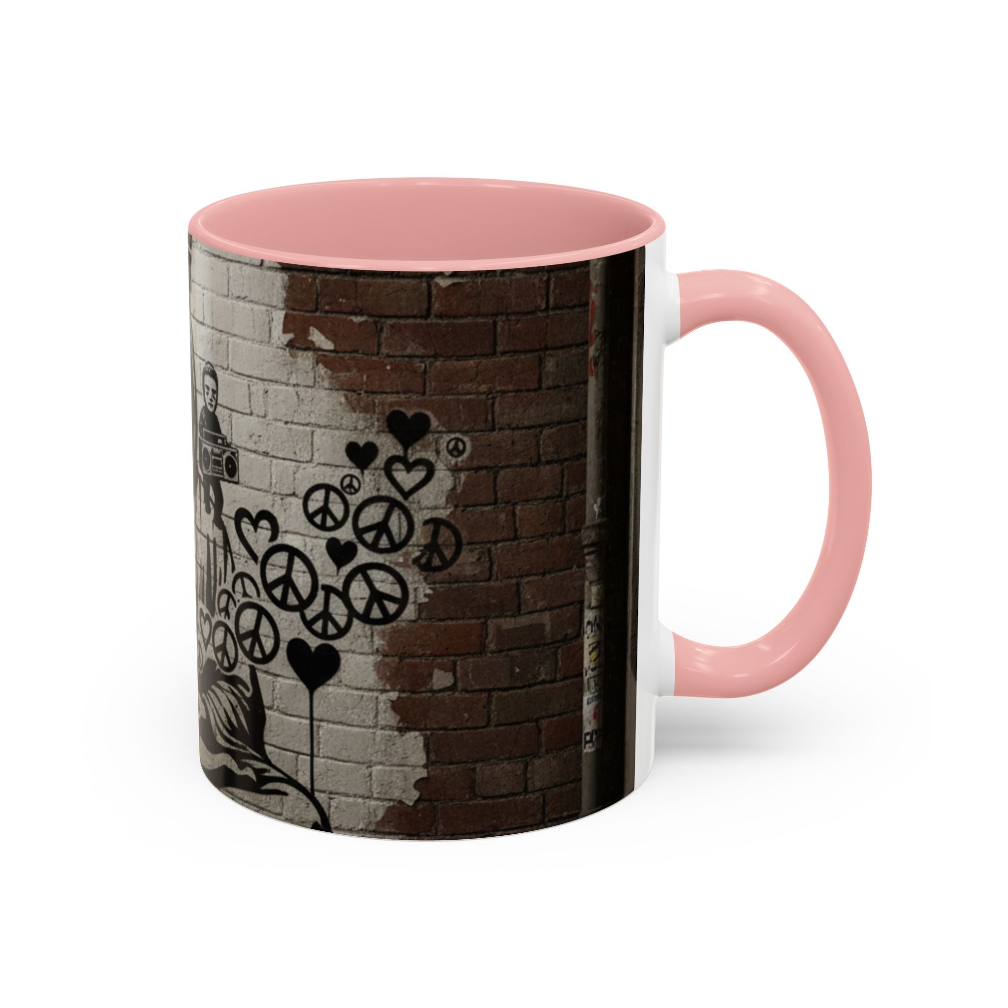 Buddha Street Art Accent Coffee Mug — Graffiti Meditation Design
