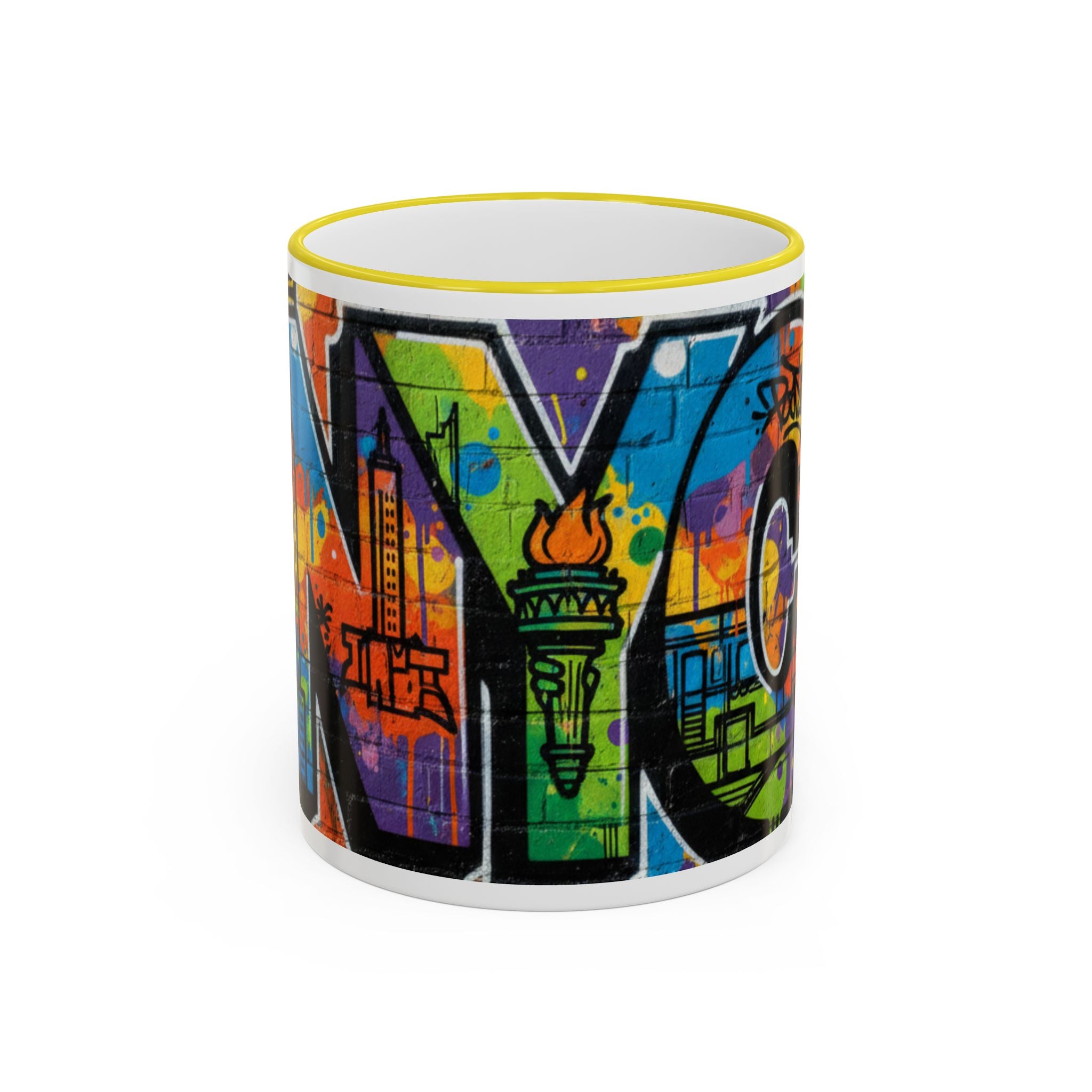 New York Graffiti Accent Rim Mug (11oz/15oz)