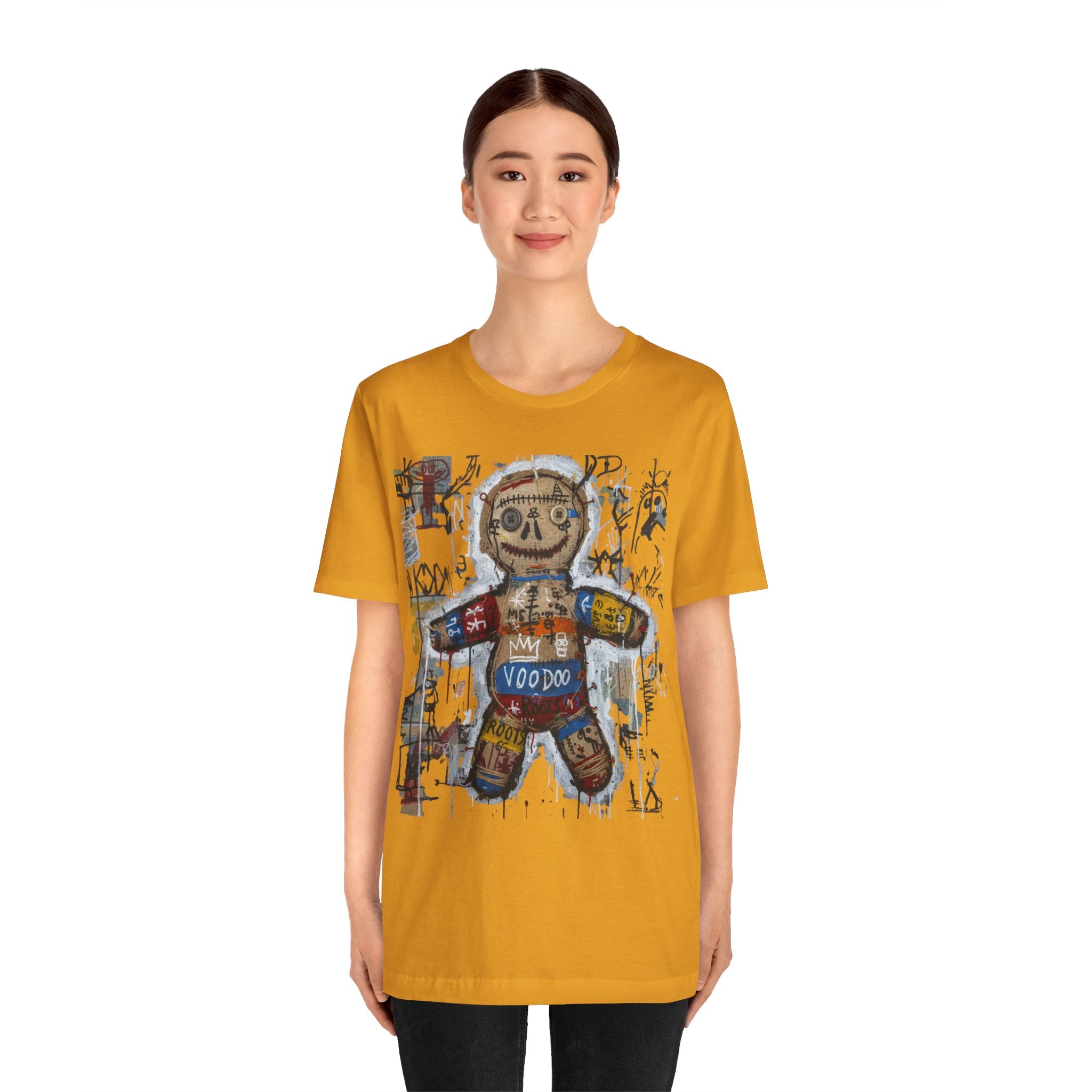 Voodoo Doll Graphic Tee — Tribal Street Art T‑Shirt