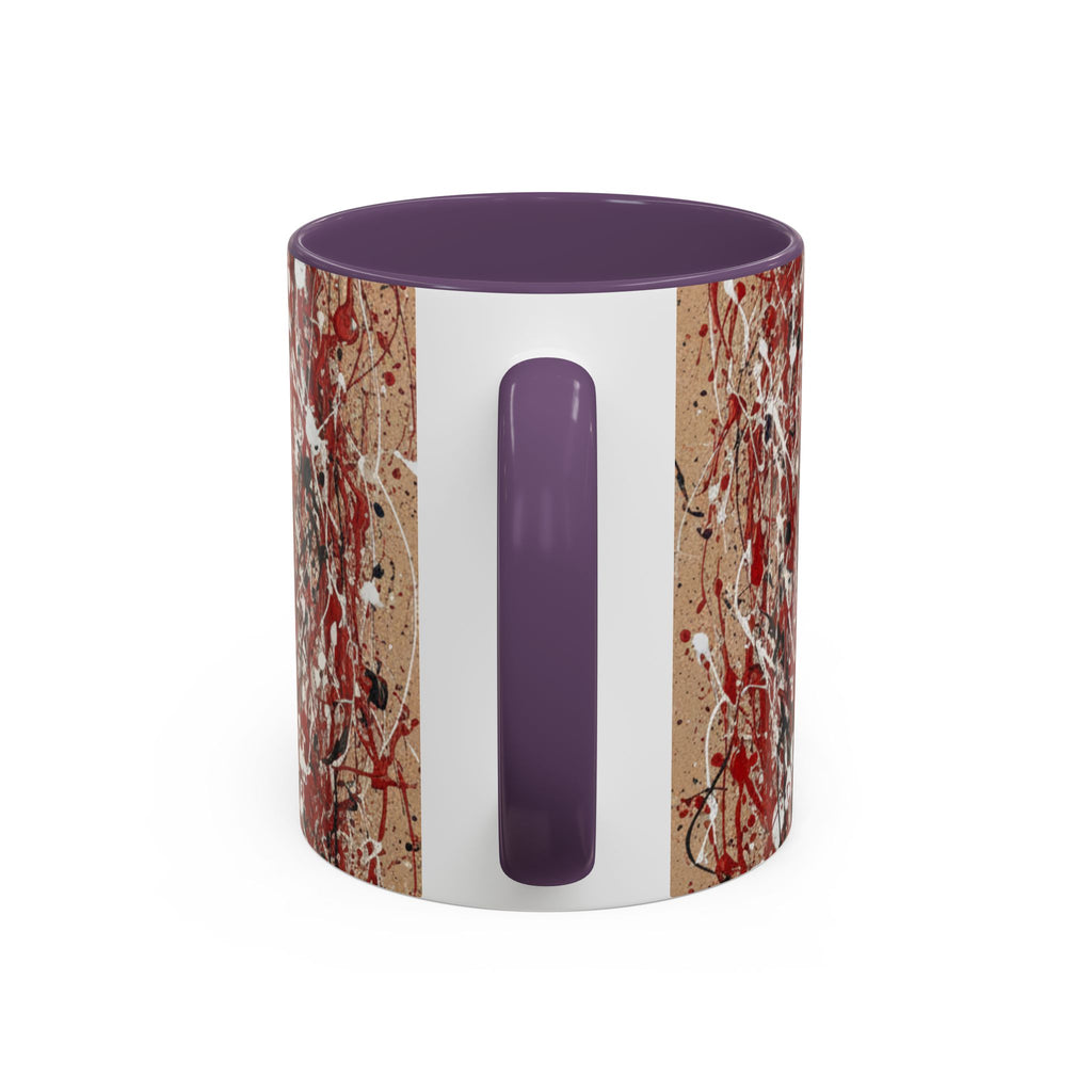 Coffee Mug - Red Abstract Logo Splash Accent Mug (11/15oz)