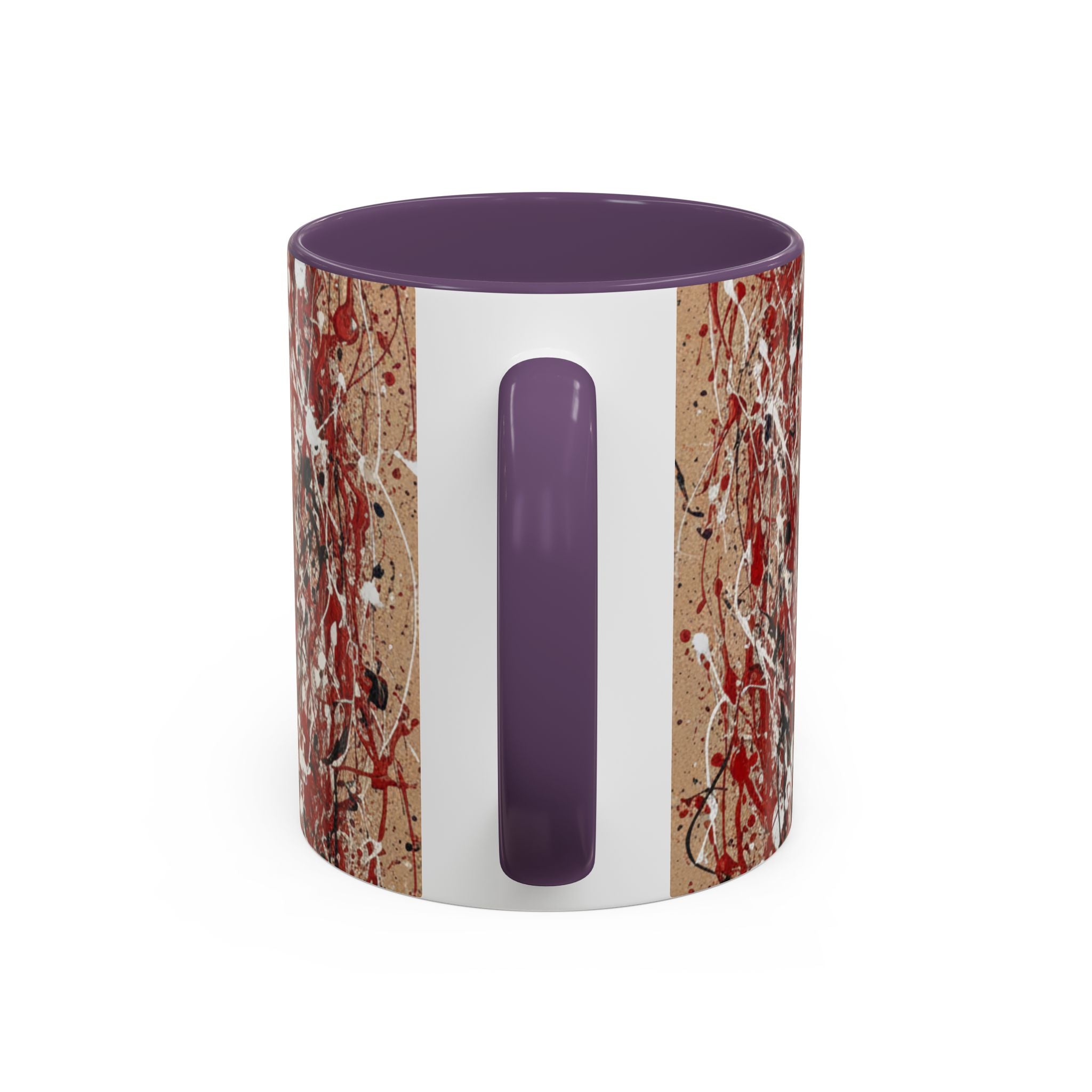 Coffee Mug - Red Abstract Logo Splash Accent Mug (11/15oz)