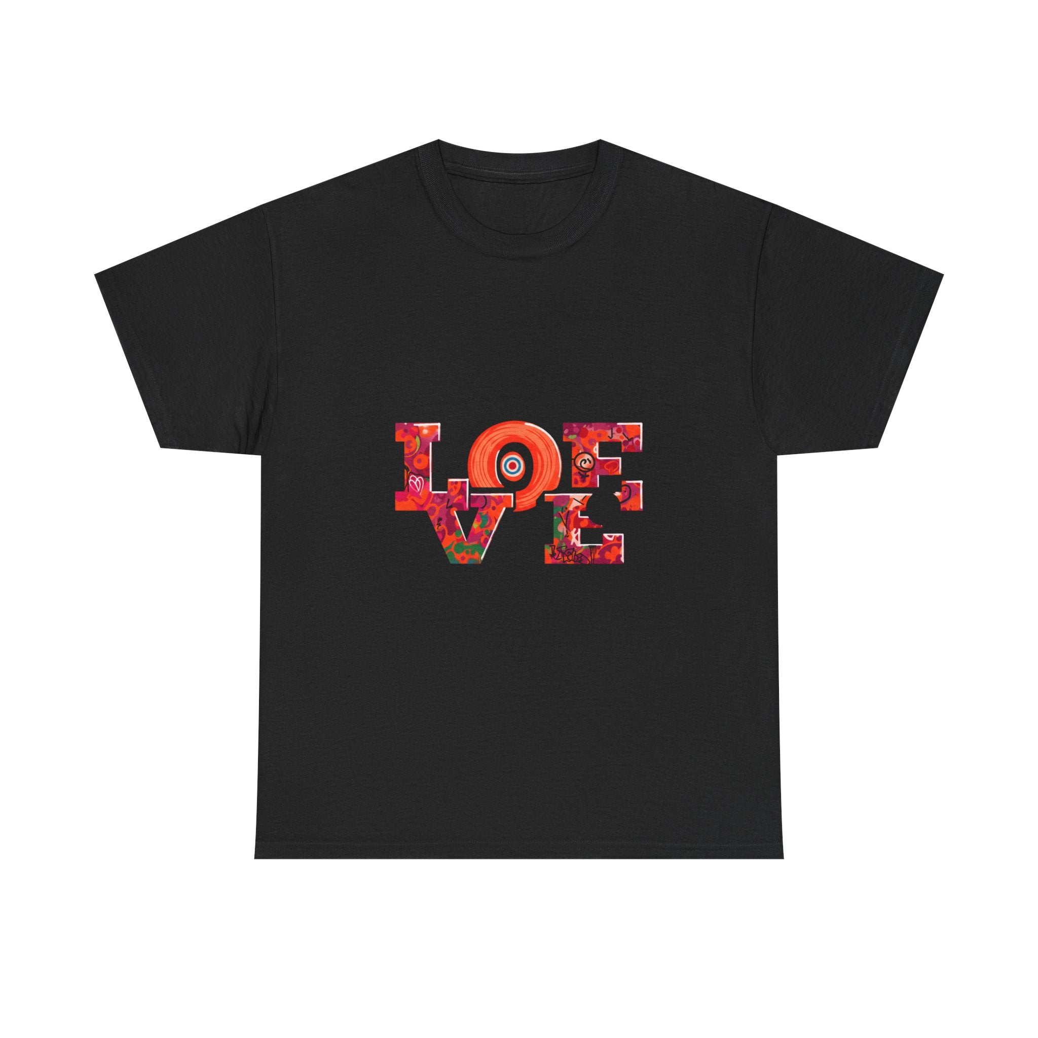 Love Floral Tee — Retro Pop Art 'LOVE' Graphic T‑Shirt