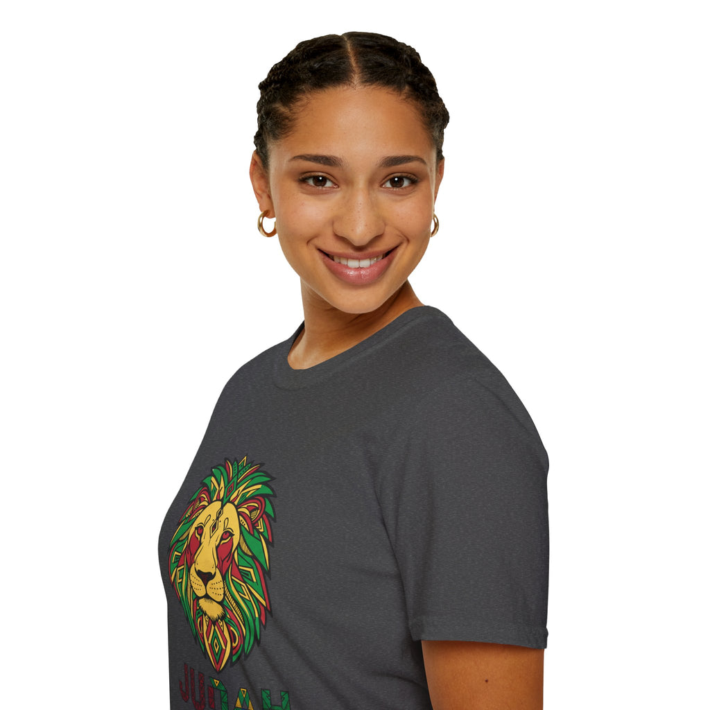 Judah Lion T-Shirt — Rasta Lion Graphic Tee (Reggae Colors)