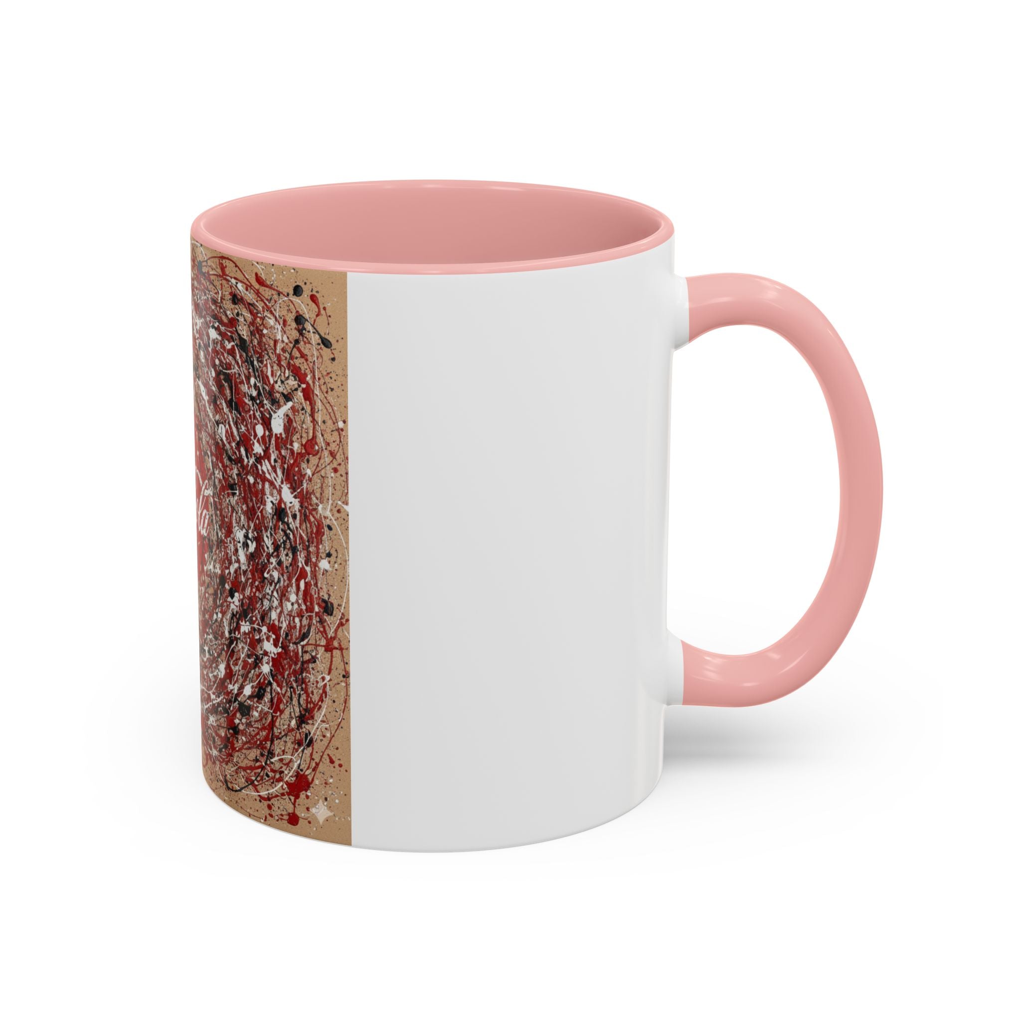 Coffee Mug - Red Abstract Logo Splash Accent Mug (11/15oz)