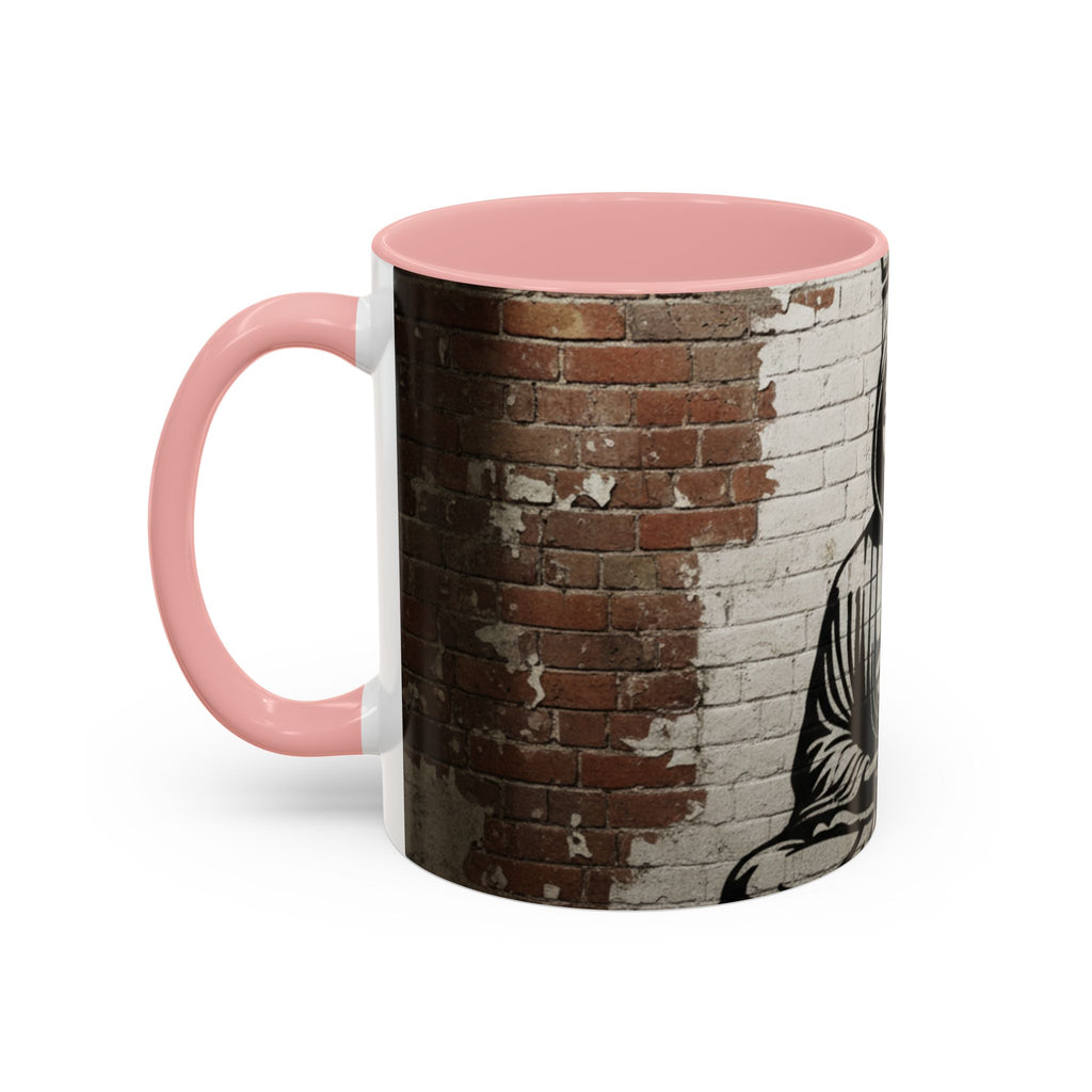 Buddha Street Art Accent Coffee Mug — Graffiti Meditation Design