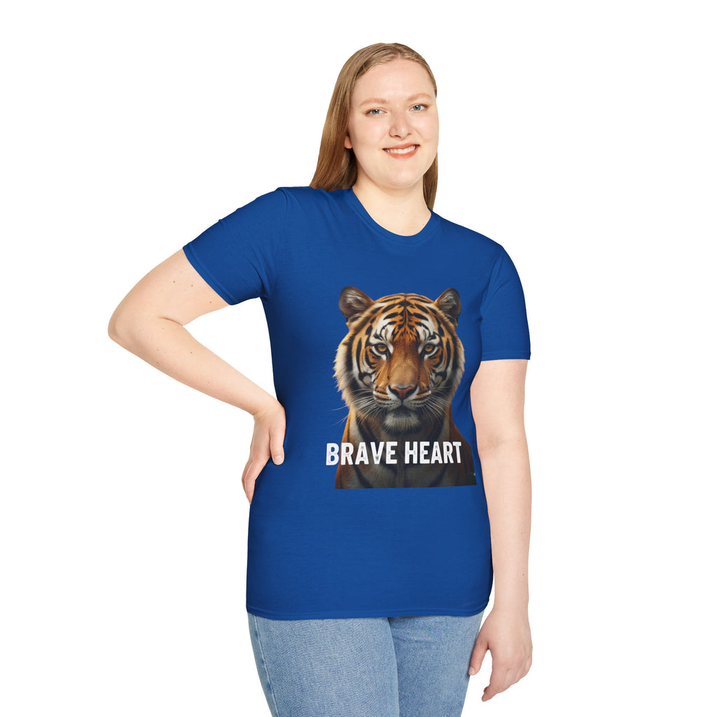 Tiger Brave Heart T-Shirt – Bold Wildlife Graphic Tee
