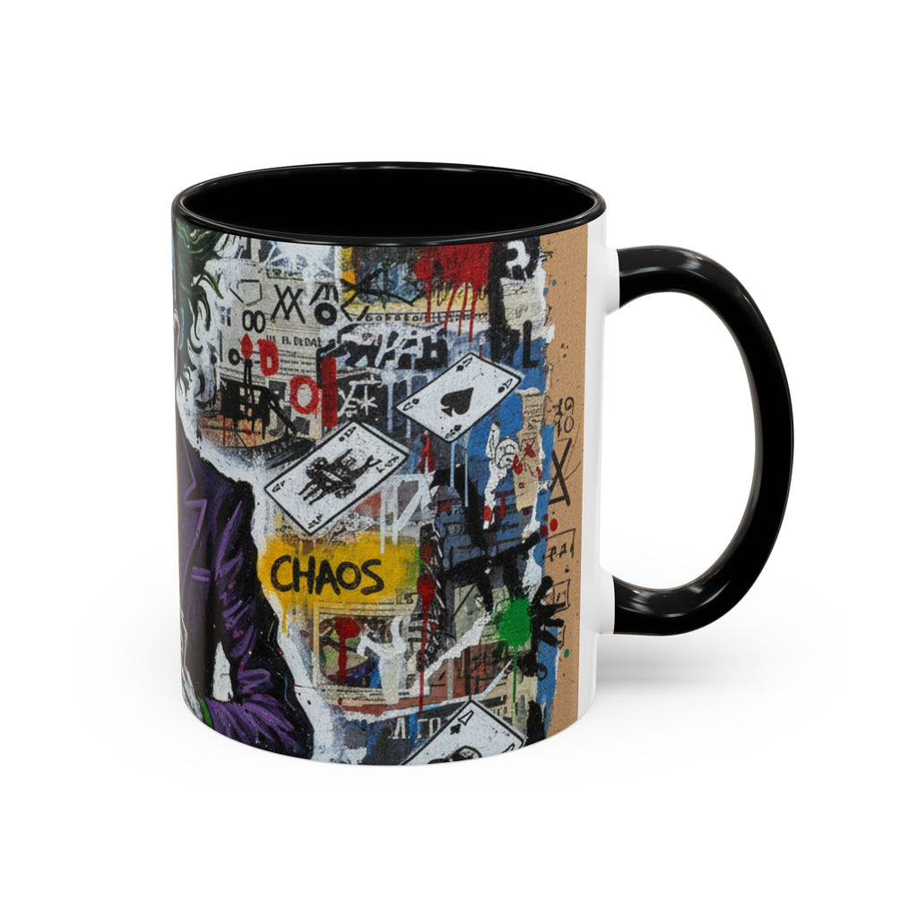 Joker Graffiti Accent Coffee Mug – Street Art Batman Villain Design (11/15 oz)