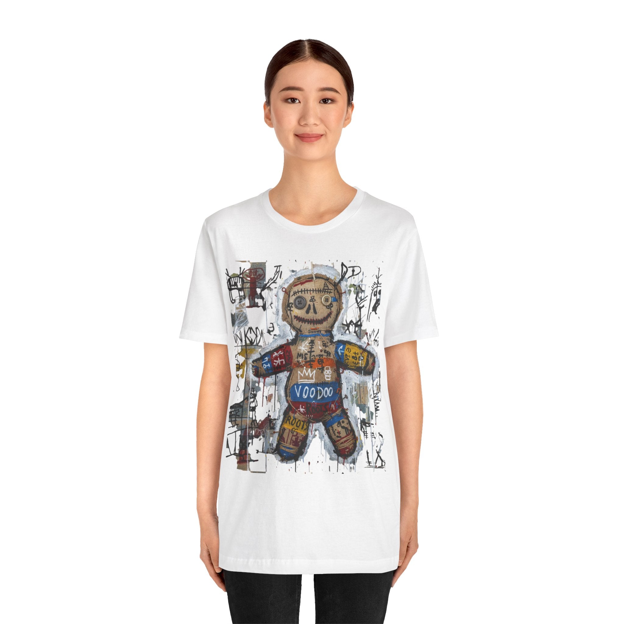 Voodoo Doll Graphic Tee — Tribal Street Art T‑Shirt