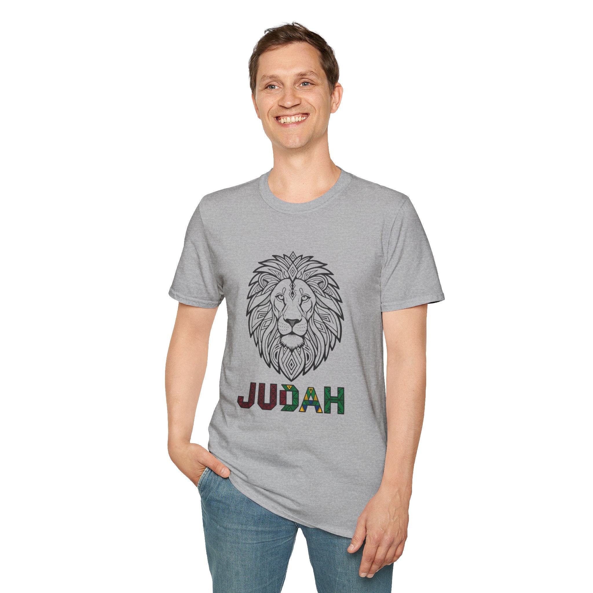 Lion Judah T-Shirt — Rasta Colors Lion of Judah Graphic Tee