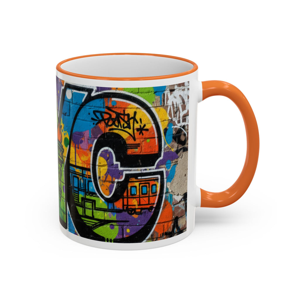 New York Graffiti Accent Rim Mug (11oz/15oz)