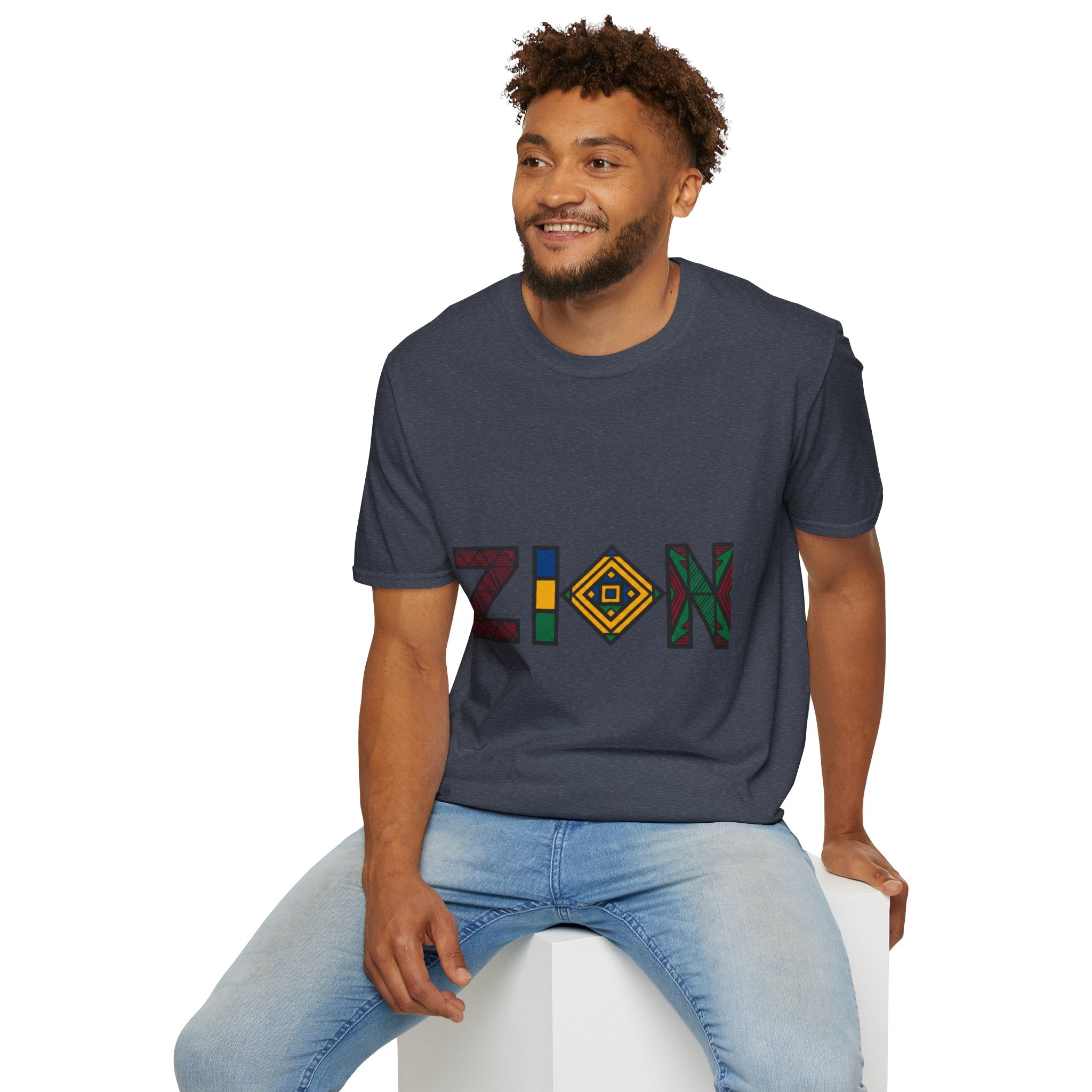 Zion Afrocentric Graphic T-Shirt — Bold Tribal Lettering