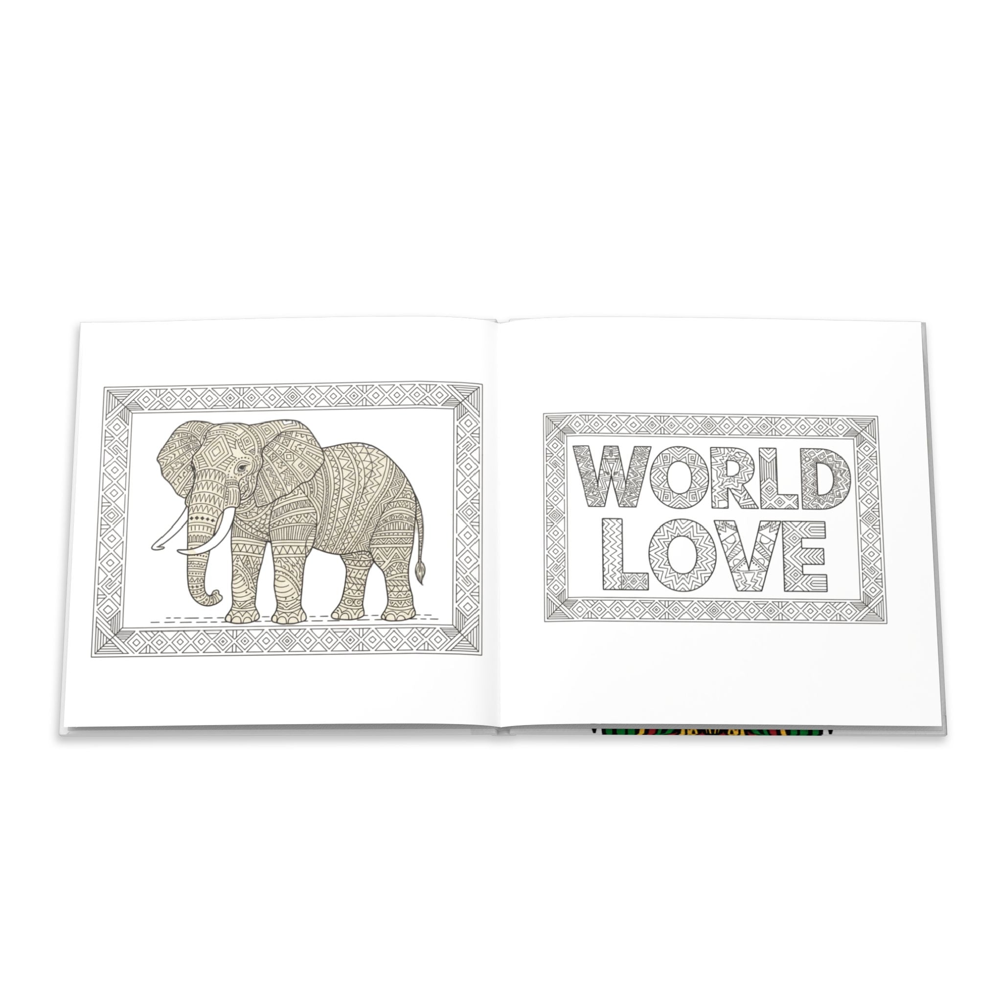 Hardcover Coloring Book — Judah Lion Rasta Design (Bold Reggae Colors)