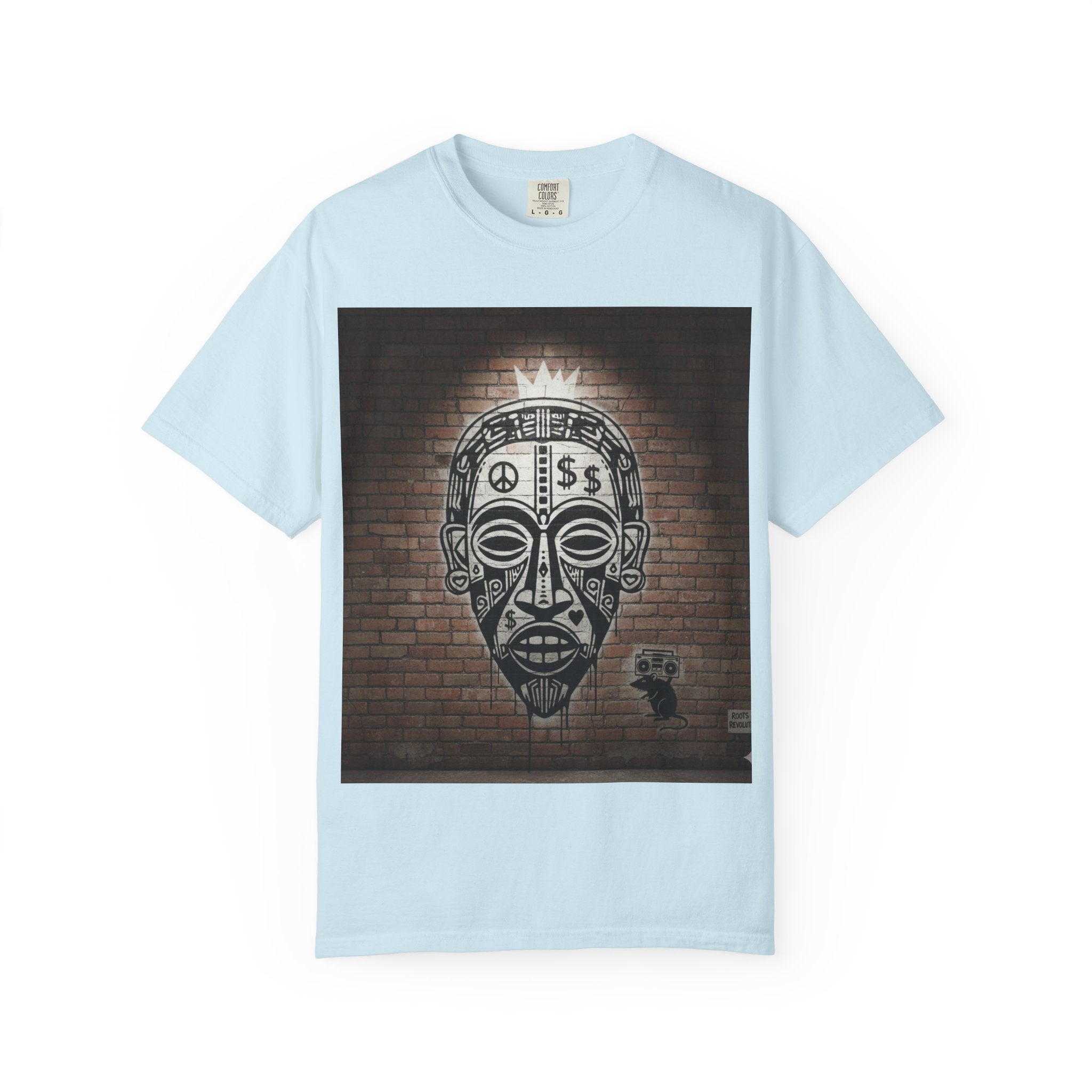 T-Shirt — Urban Tribal Mask Graffiti Print