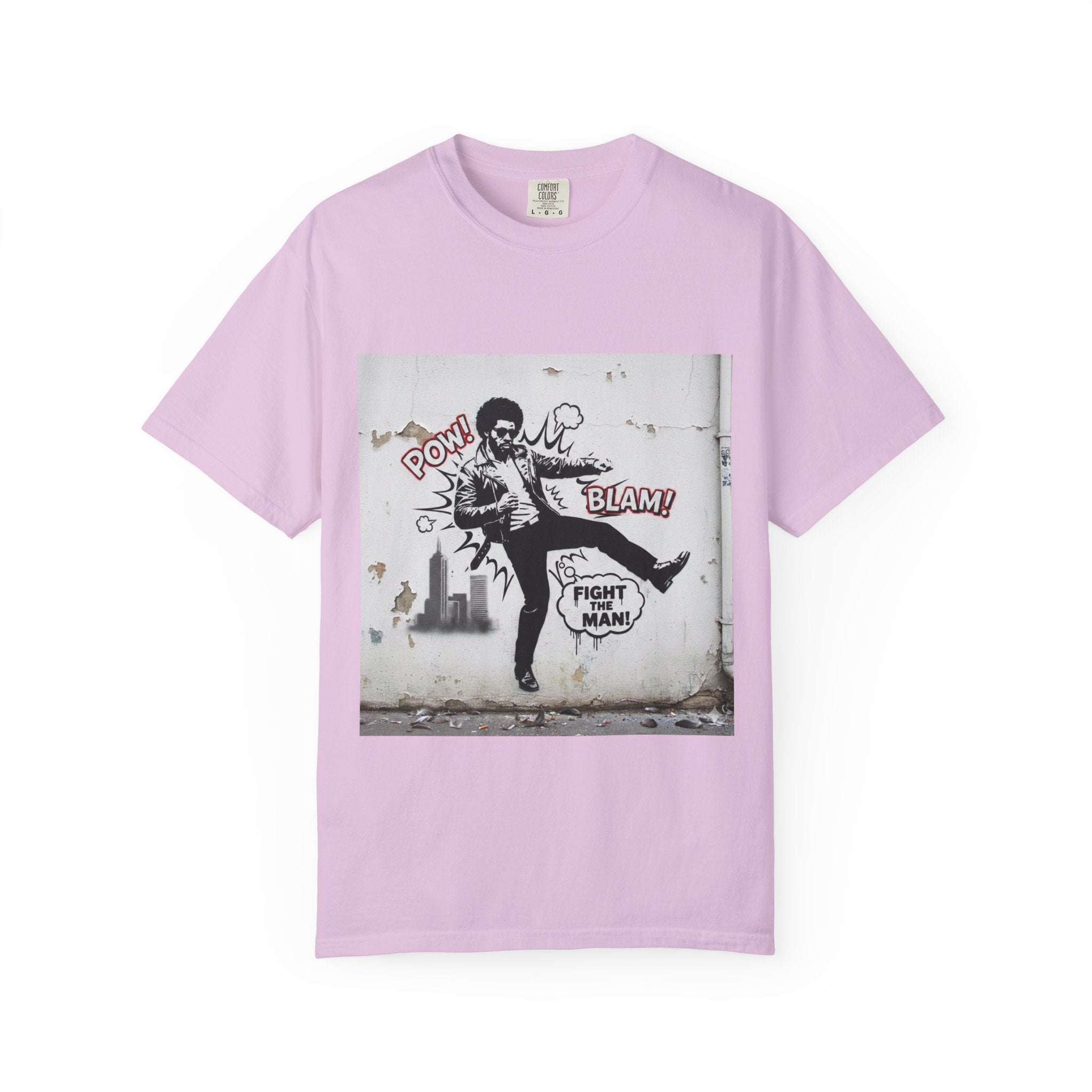 Fight the Man Graphic T-Shirt — Retro Comic Street Art Tee